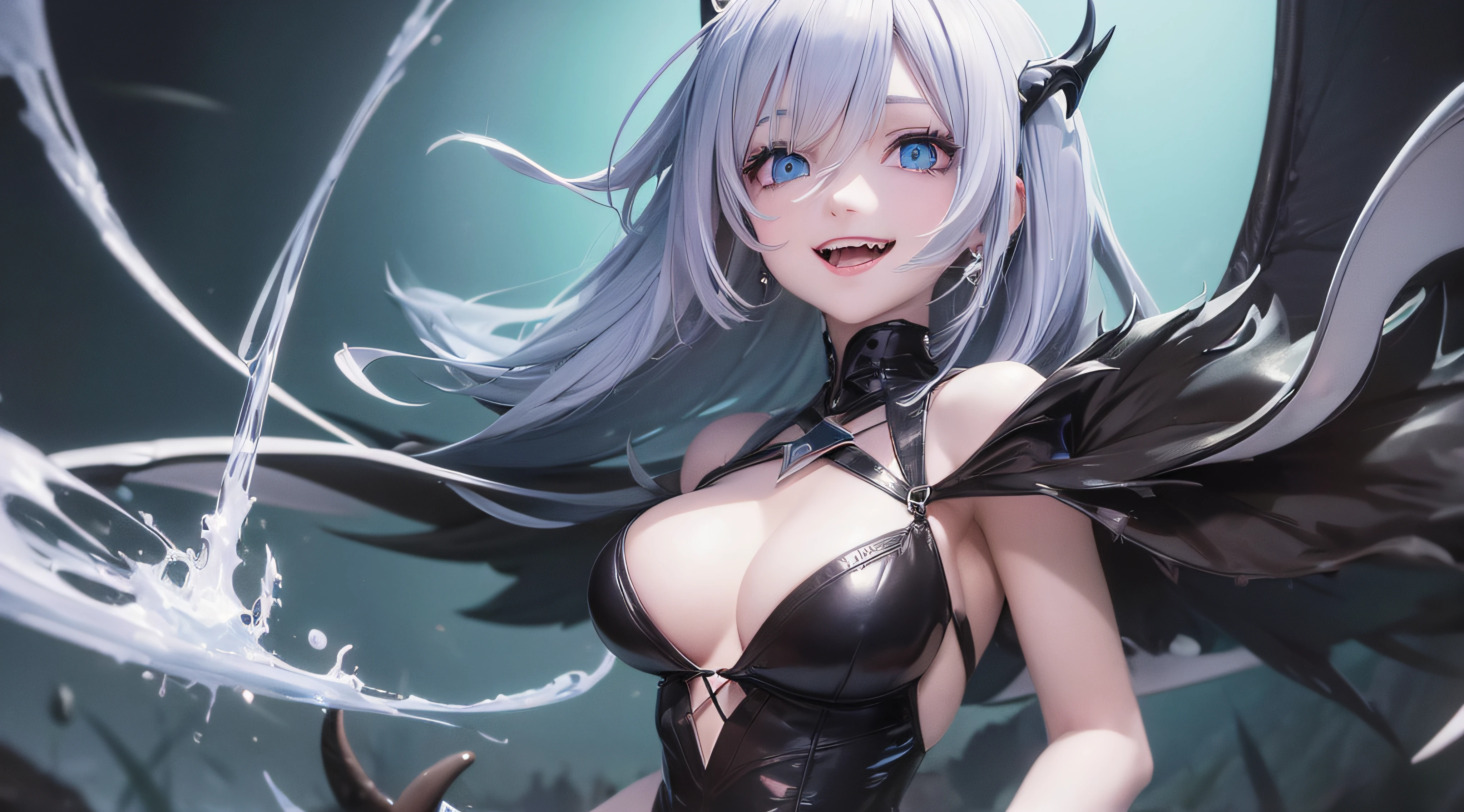 (obra prima) (perfection) (ultrarrealista | | |) (sem defeitos) Anime Girl with Villain Evil Laugh, Devilish laughter, Malignant conditions