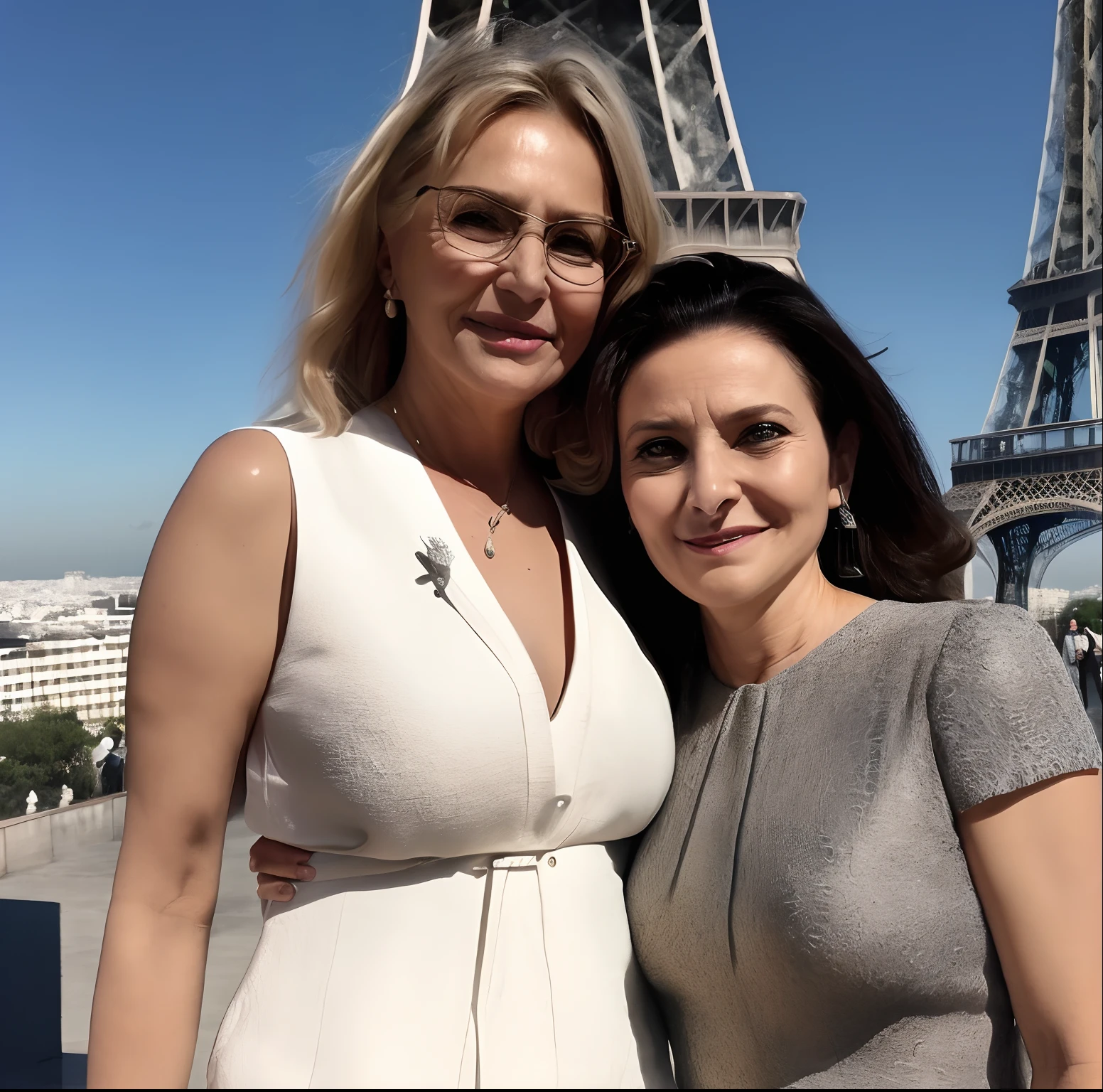 Me desenhe por favor. Sou mulher de 47 anos, pele jovem e clara, cabelos claros, I'm beautiful and seductive I'm in Paris next to the tower