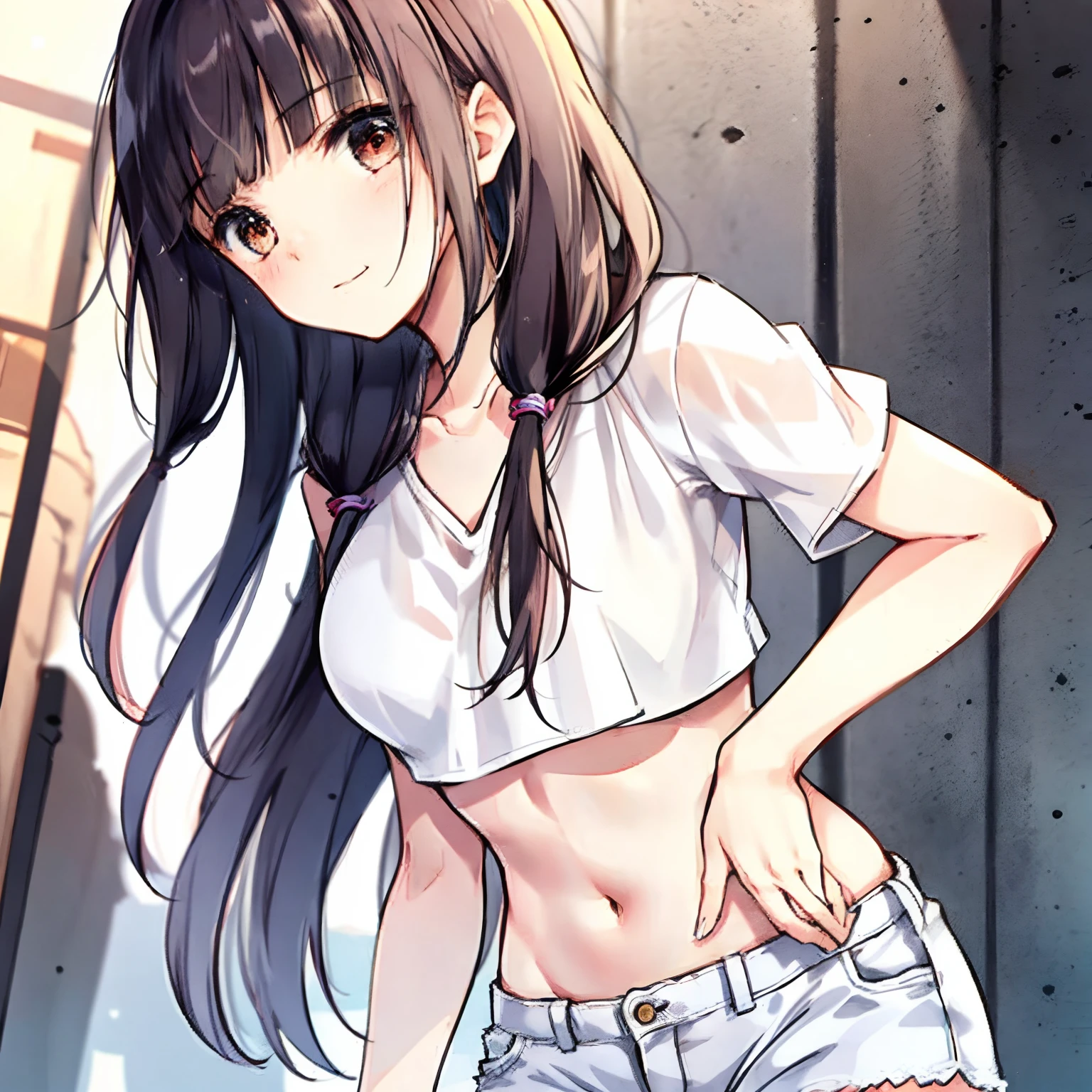 master piace, of the best quality,ultra detaild,8K_wall paper,(beautifuleyes),((a Pretty)),(Wonderful),(erotick),anime moe art style,1girls,Solo,underwear,pantyshot,Mini skirt,1girls,chests,blush,black  hair,shirts,Long hair,trembling,Navel,Dutch Angle,cowgirl position,Small breasts,girl on top,(((zettai ryouiki))),Wet T-Shirt:1.5,Short sleeves,Open mouth,double tooth,See Through wear,White panties,plein air,Back alley,pinch,Pushed down,Men