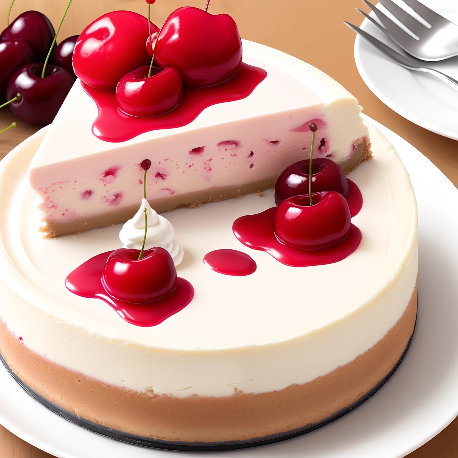 Cherry cheesecake 🍰