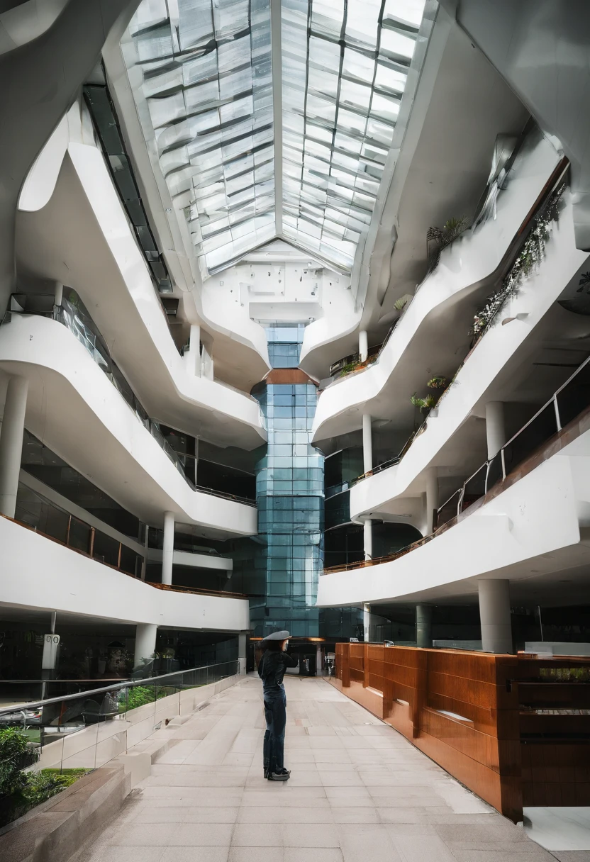 A large building of MASP, In São Paulo, na avenida paulista, designed in the style and design of architect Frank Lloyd Wright, procure seguir o estilo arquitetonico do arquiteto(tmasterpiece,Qualidade Premier,melhor qualidade,arte oficial,Beauty and Aesthetics:1.2),(8k,melhor qualidade,tmasterpiece:1.2)
