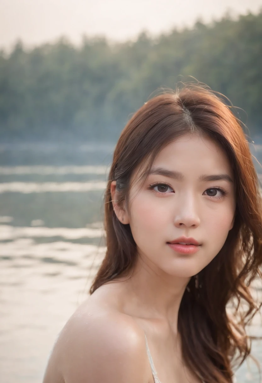 ((Highest quality)), ((masterpiece)), (detailed),Perfect Face,Japanese,landscape,Beauty,Small cleavage