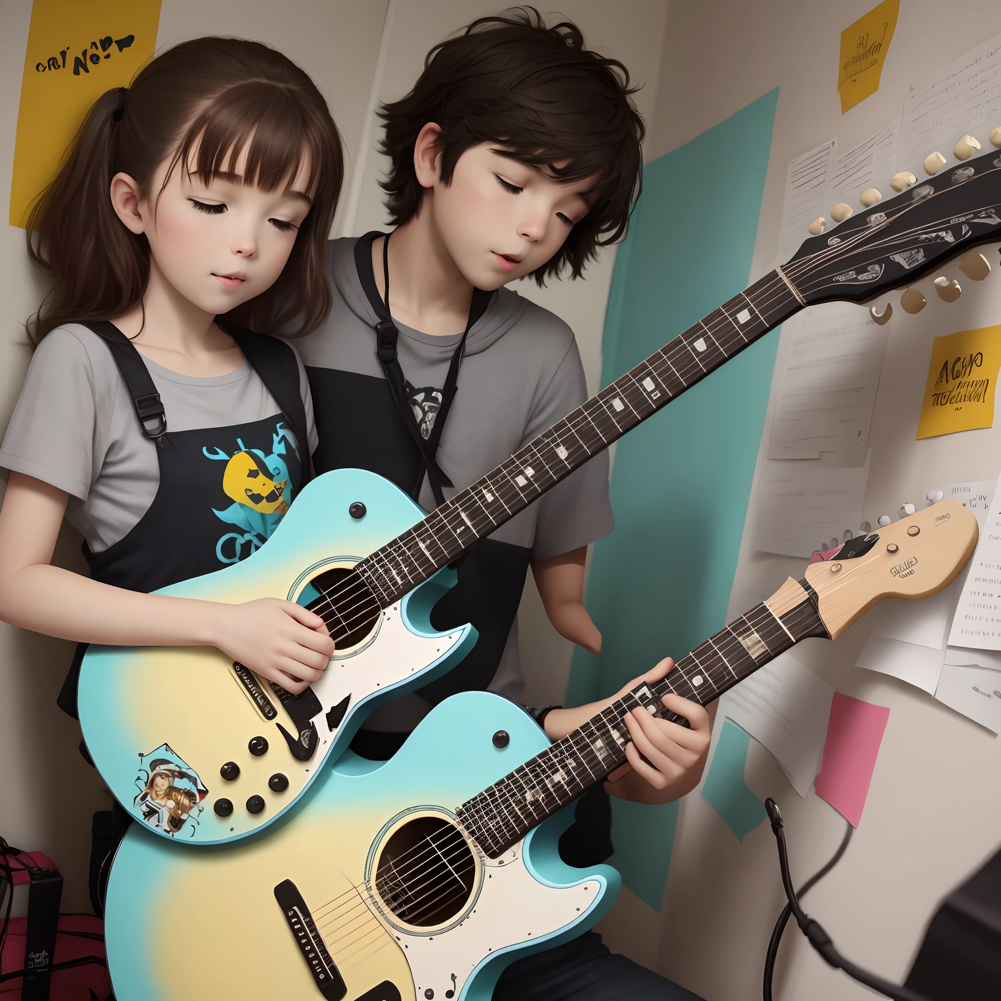 Crea papel de parede com guitarra