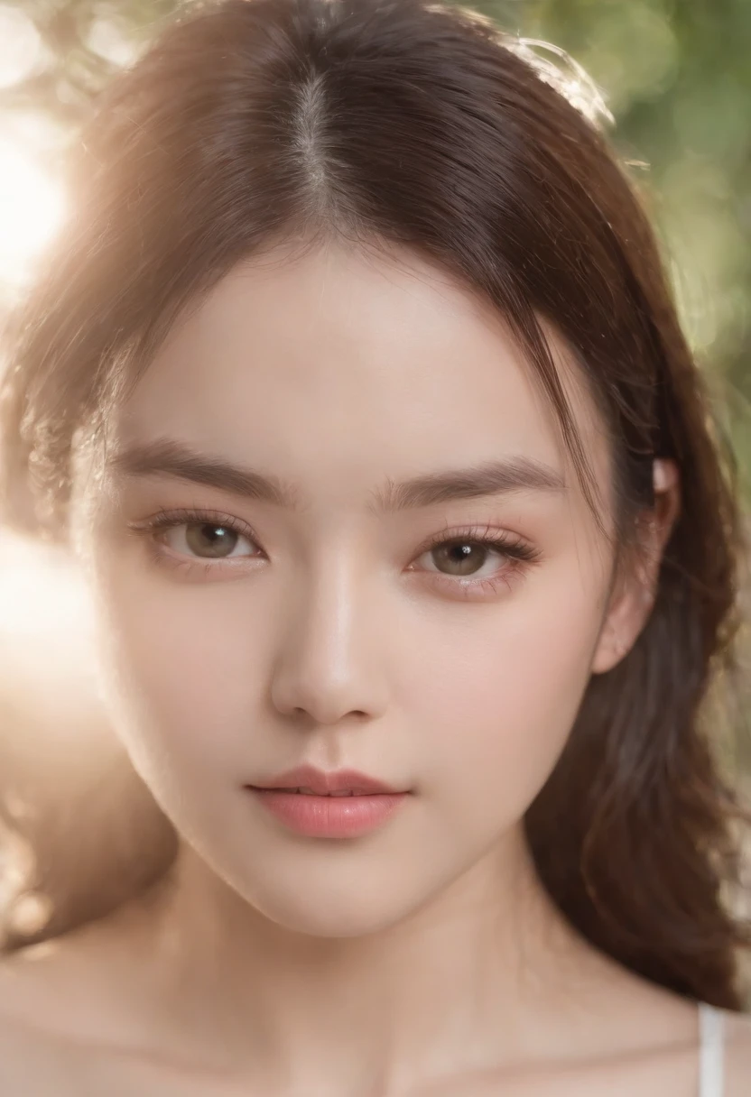 a portrait of a hyperdetailed、top-quality、white colors,Bright tones,Front view portrait of beautiful erotic Japan girl style. Close-up of erotic face、Young, cute and sexy erotic look、Organism、Erotic mouth ajar、Huge erotic breasts, This image is、Capture a girl splashing water on her face with soft lighting、Emphasize the seductive gaze with sex appeal,huge-breasted, highlight details. Fog and blue sky fog dreamy haze