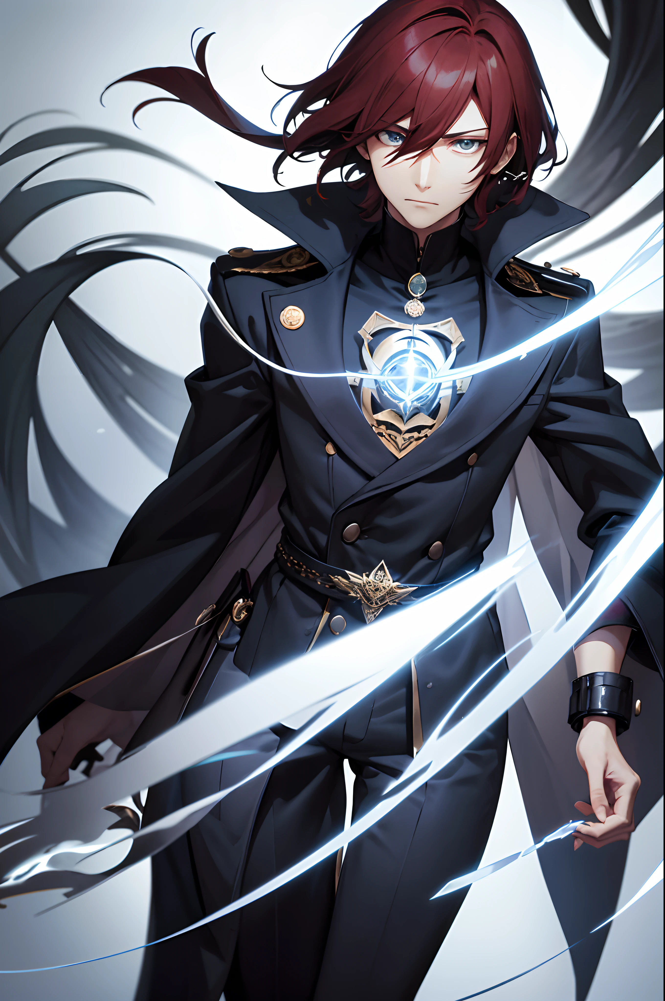 GravityPulseMaster stands as a commanding figure, echoing the charisma and power of Chuuya Nakahara from "Bungo Stray Dogs." With a charismatic presence and an air of mystery, he extends his hand, releasing gravitational pulses that ripple through the environment, manipulating the forces of the world around him., a master of gravitational forces. With a strong, masculine presence, he extends his hand, unleashing gravitational pulses that ripple through the environment, manipulating the movement and forces of nearby objects. His mask carries a determined and focused expression, a reflection of his unwavering control over the fundamental force of gravity. GravityPulseMaster exudes an aura of authority, captivating viewers with his undeniable power over the very fabric of the universe.