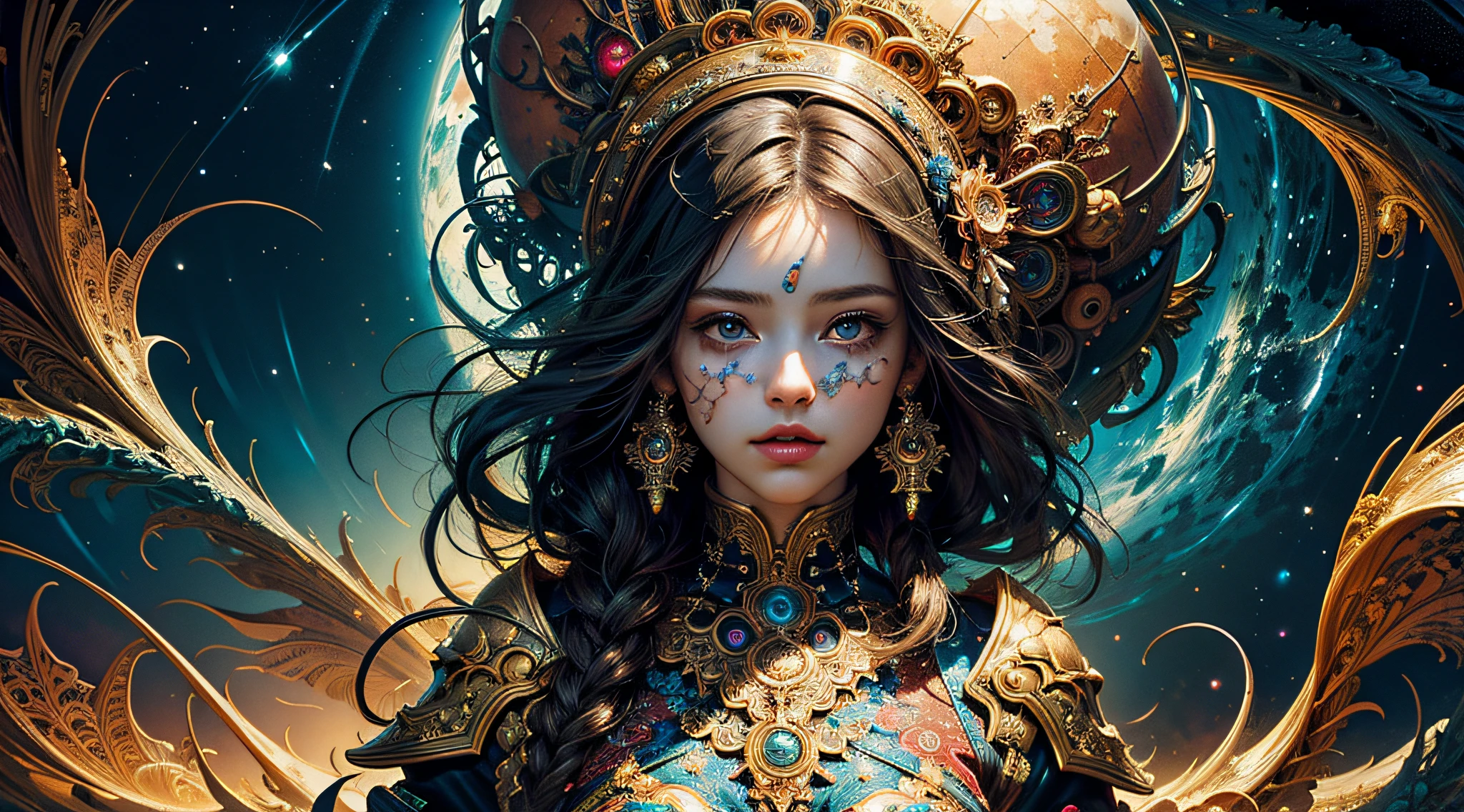 (masterpiece, top quality, best quality, official art, beautiful and aesthetic:1.2), (1girl), extreme detailed,(fractal art:1.3),colorful,highest detailed, antasy