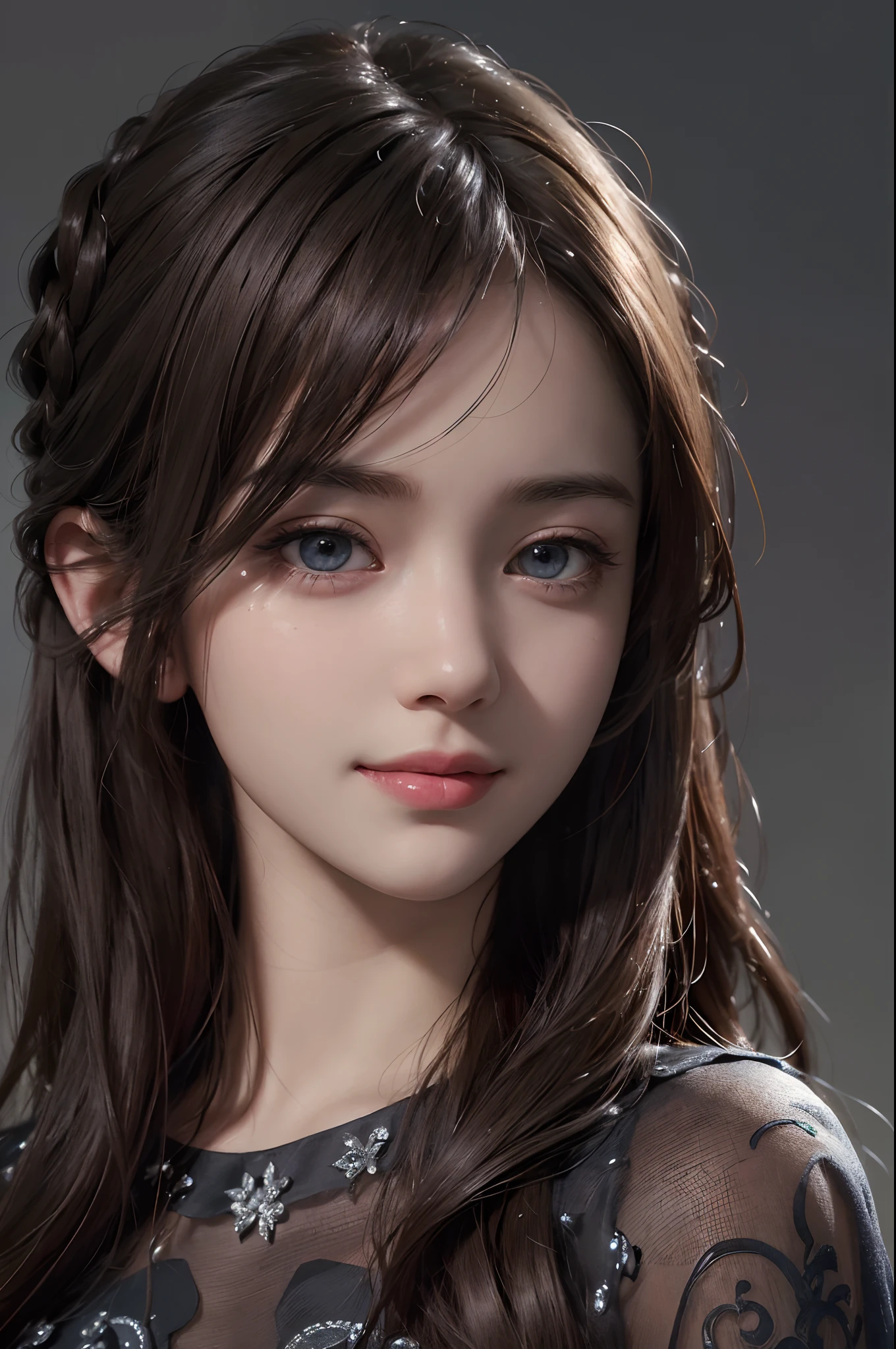 (ultra realistic) , (illustration), (increase resolution), (8K), (extremely detailed), (best illustration), (beautiful detailed eyes), (best quality), (ultra-detailed), (masterpiece), (wallpaper), (detailed face), solo,1 girl, looking at viewers, delicate details, detailed faces, in the dark, deep shadow, low key,pureerosfaceace_v1, smile,