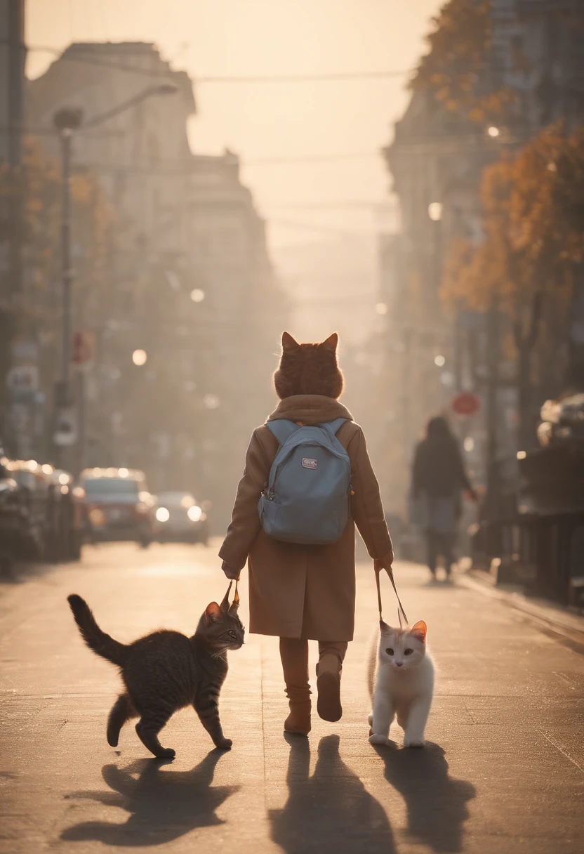 season for autumn、I have two little kittens, a cute little cat, cute kittens, Cutest, Incredibly cute, Adorable and cute, And cute and lovely. They are walking down the street with backpacks, Walking together, commute, Proudly walk down the street, And the cat is walking. They are cute in the style of 🍂 and 🍁, Adorable and cute, Cute and adorable, oh, nice and cute. They are known as real-life Tom and Jerry.Wear warm clothes、muffler、coat、Godzilla Costume Pajamas、Godzilla Costume Pajamas、Godzilla Costume Pajamas、Godzilla Costume Pajamas、Godzilla Costume Pajamas