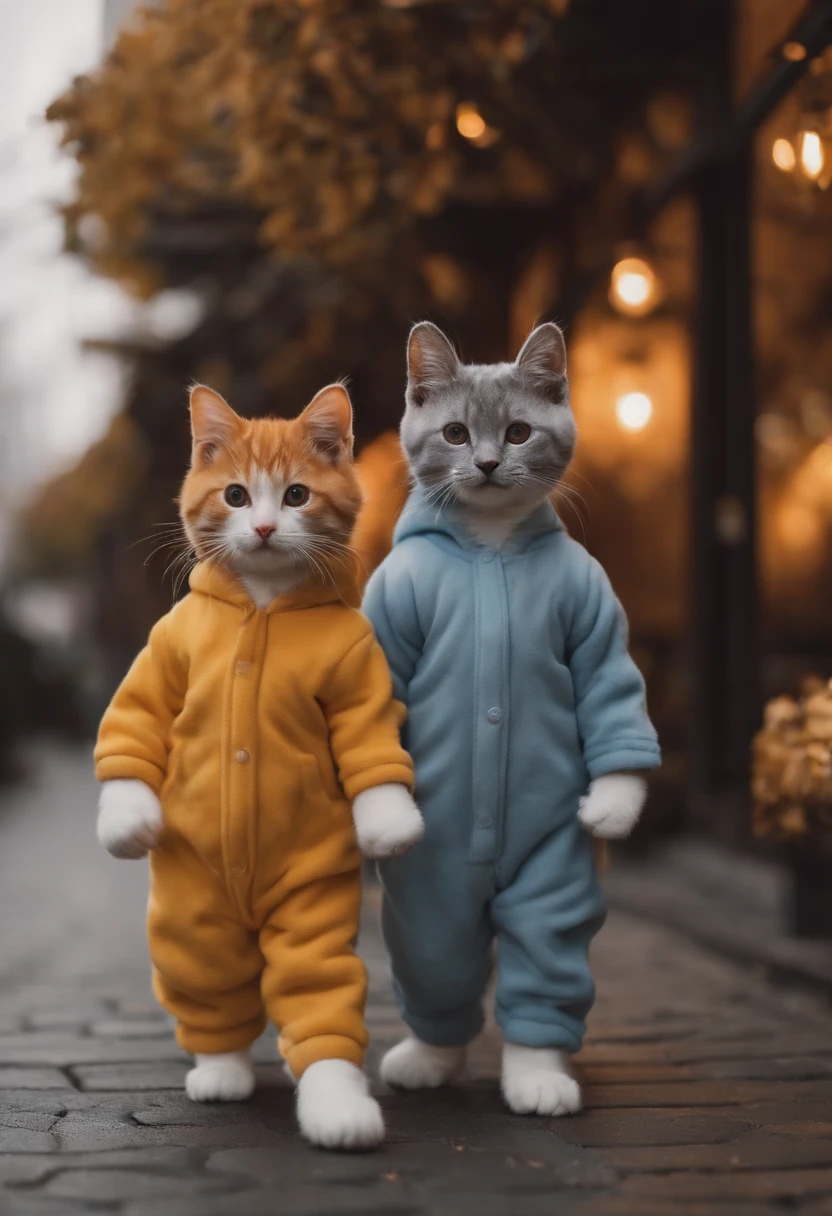season for autumn、I have two little kittens, a cute little cat, cute kittens, Cutest, Incredibly cute, Adorable and cute, And cute and lovely. They are walking down the street with backpacks, Walking together, commute, Proudly walk down the street, And the cat is walking. They are cute in the style of 🍂 and 🍁, Adorable and cute, Cute and adorable, oh, nice and cute. They are known as real-life Tom and Jerry.Wear warm clothes、muffler、coat、Godzilla Costume Pajamas、Godzilla Costume Pajamas、Godzilla Costume Pajamas、Godzilla Costume Pajamas、Godzilla Costume Pajamas