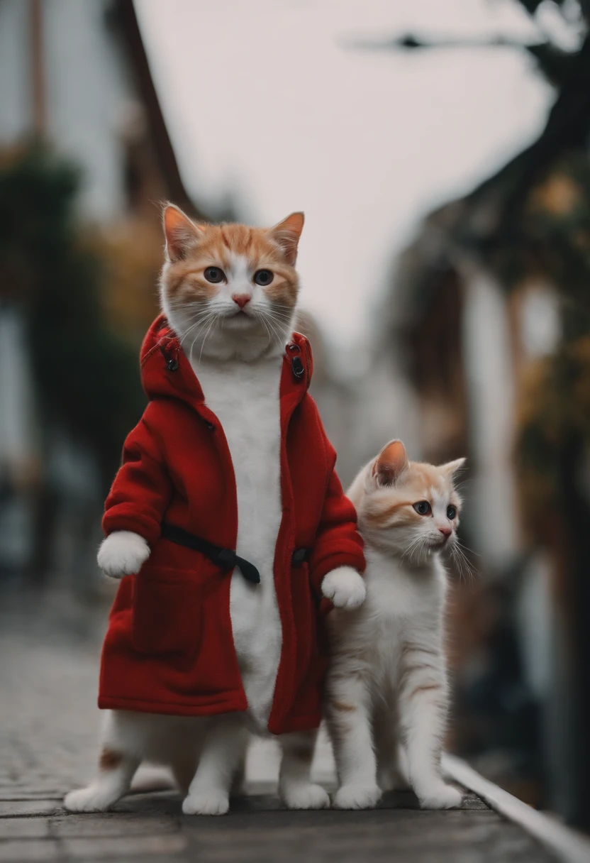 season for autumn、I have two little kittens, a cute little cat, cute kittens, Cutest, Incredibly cute, Adorable and cute, And cute and lovely. They are walking down the street with backpacks, Walking together, commute, Proudly walk down the street, And the cat is walking. They are cute in the style of 🍂 and 🍁, Adorable and cute, Cute and adorable, oh, nice and cute. They are known as real-life Tom and Jerry.Wear warm clothes、muffler、coat、Godzilla Costume Pajamas、Godzilla Costume Pajamas、Godzilla Costume Pajamas、Godzilla Costume Pajamas、Godzilla Costume Pajamas