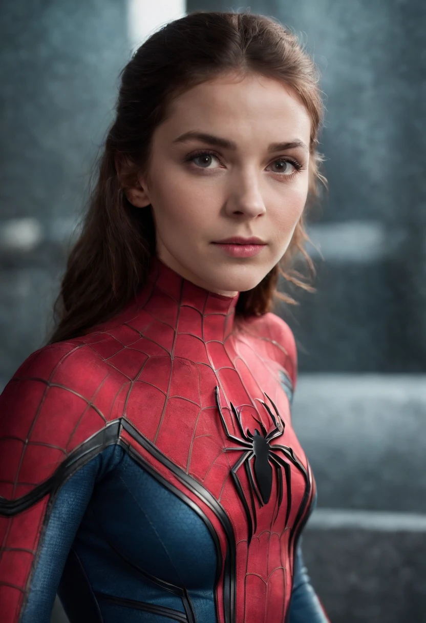 A photograph of Spider-Man, without mask, the 20s, bonitas, face detailed, looking at the camera, portraite, 8k hd, high qualiy