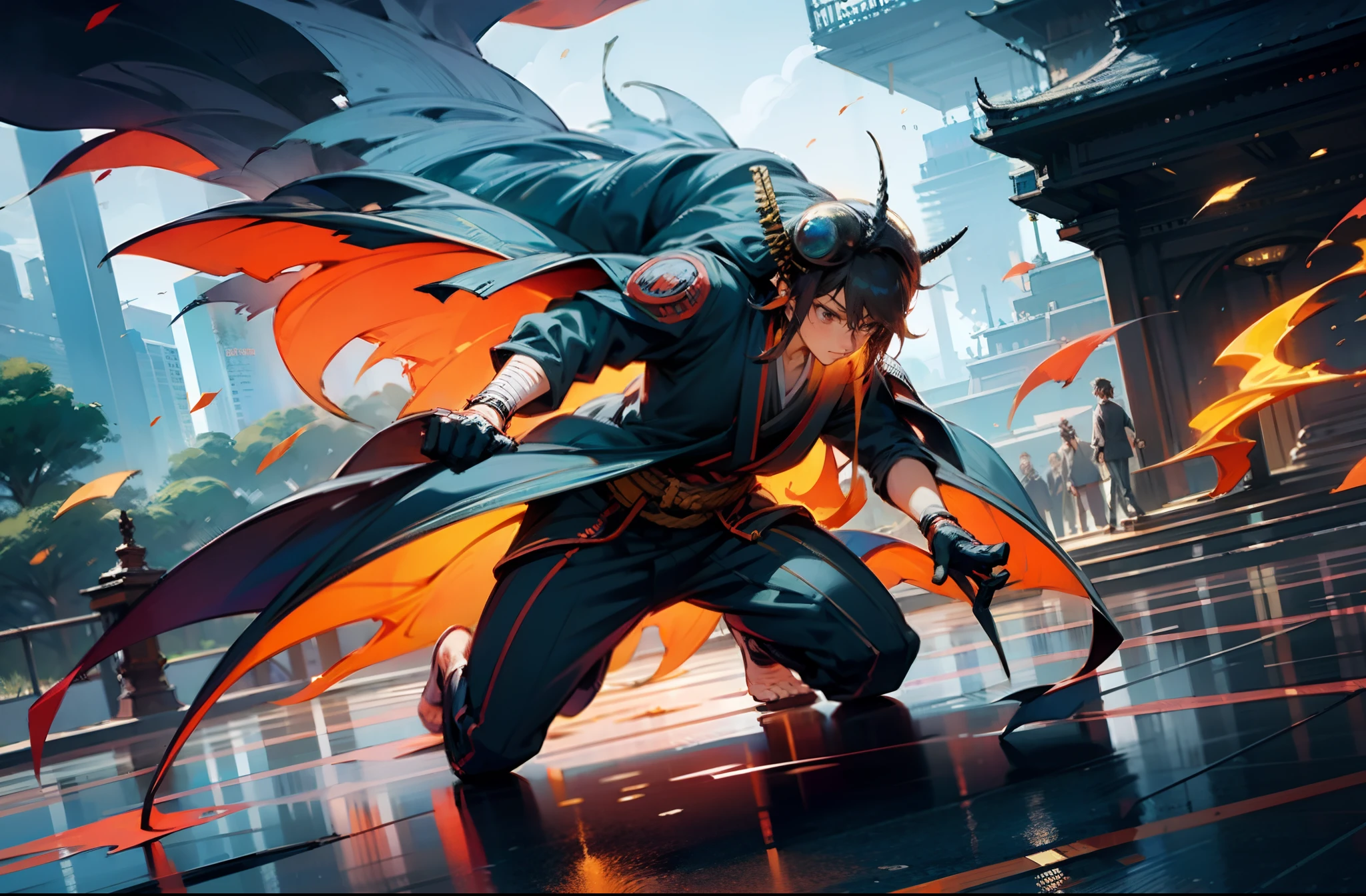 A fire samurai