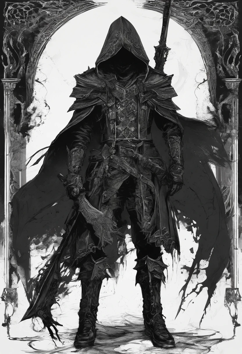 A hunter warrior in the style of Bloodborne