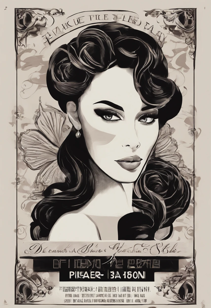 MAKE A POSTER ABOUT THE OPENING OF A BEAUTY SALON CALLED DREAM IN SHADES OF BLACK