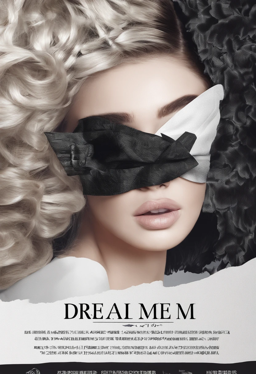 MAKE A POSTER ABOUT THE OPENING OF A BEAUTY SALON CALLED DREAM IN SHADES OF BLACK