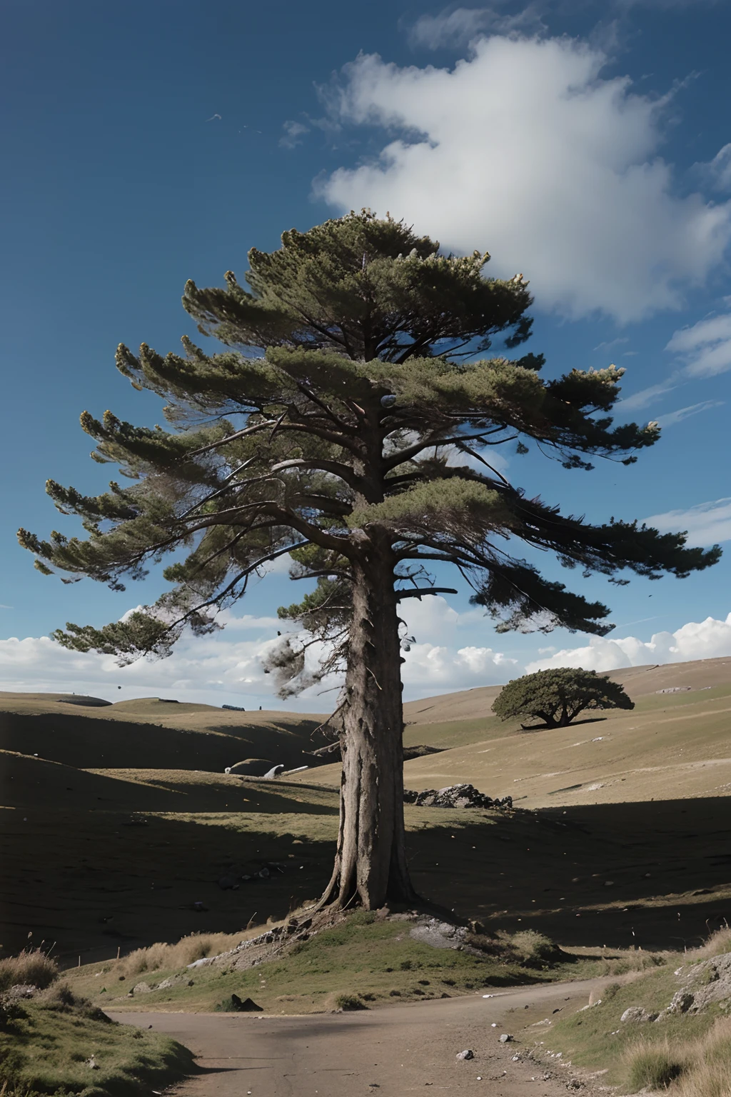 Scots pine tree is scanned by computed tomography in an environment that like a sci-fi movie