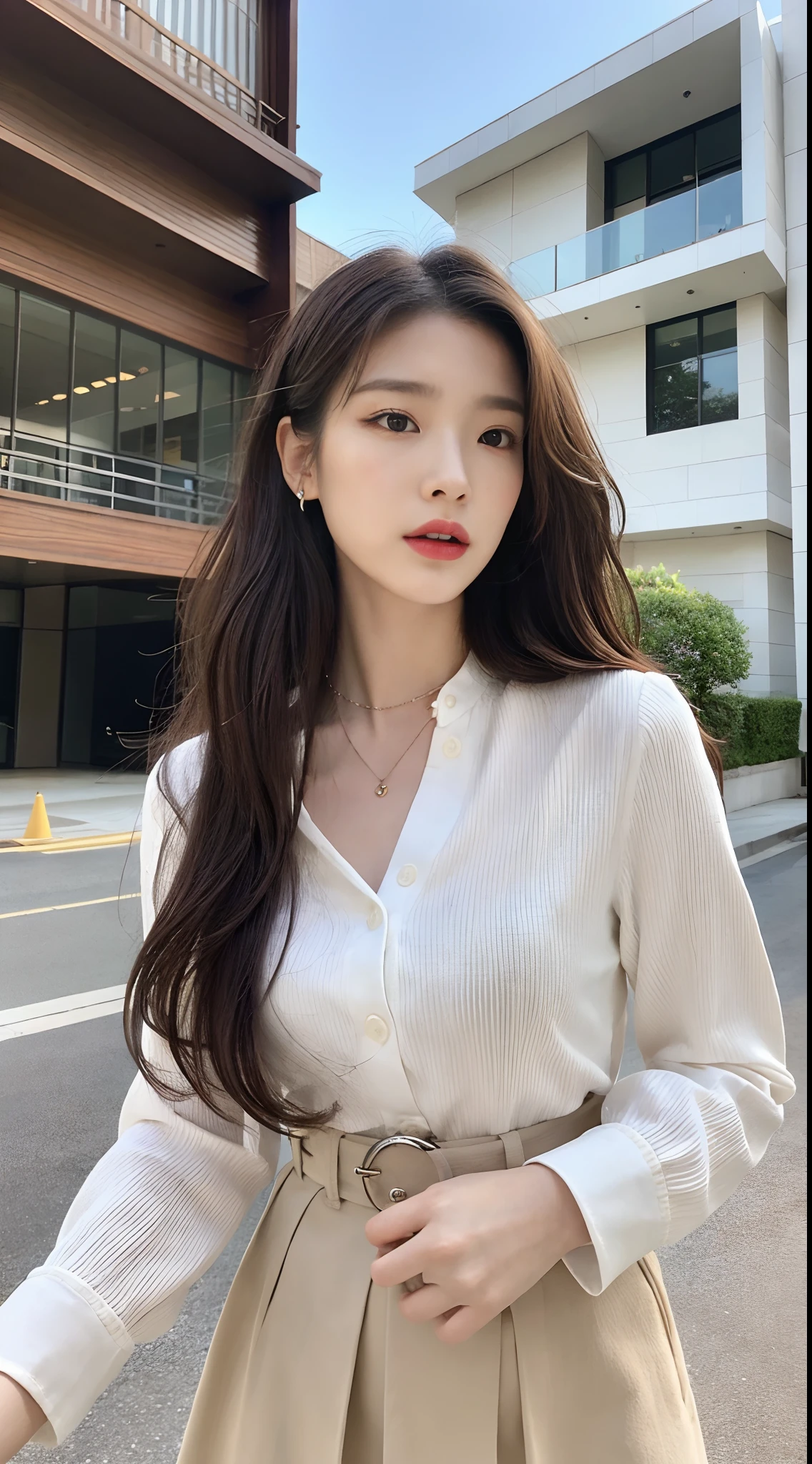 On the bed sat a woman in a white shirt, gorgeous young korean woman, beautiful Korean women, beautiful young korean woman, Korean girls, korean woman, Dressed in white, in a white shirt, in a white shirt, Beautiful Asian Girls, Young and cute Korean face, Korean fashion model, dressed in a white t-shirt, cute korean actress