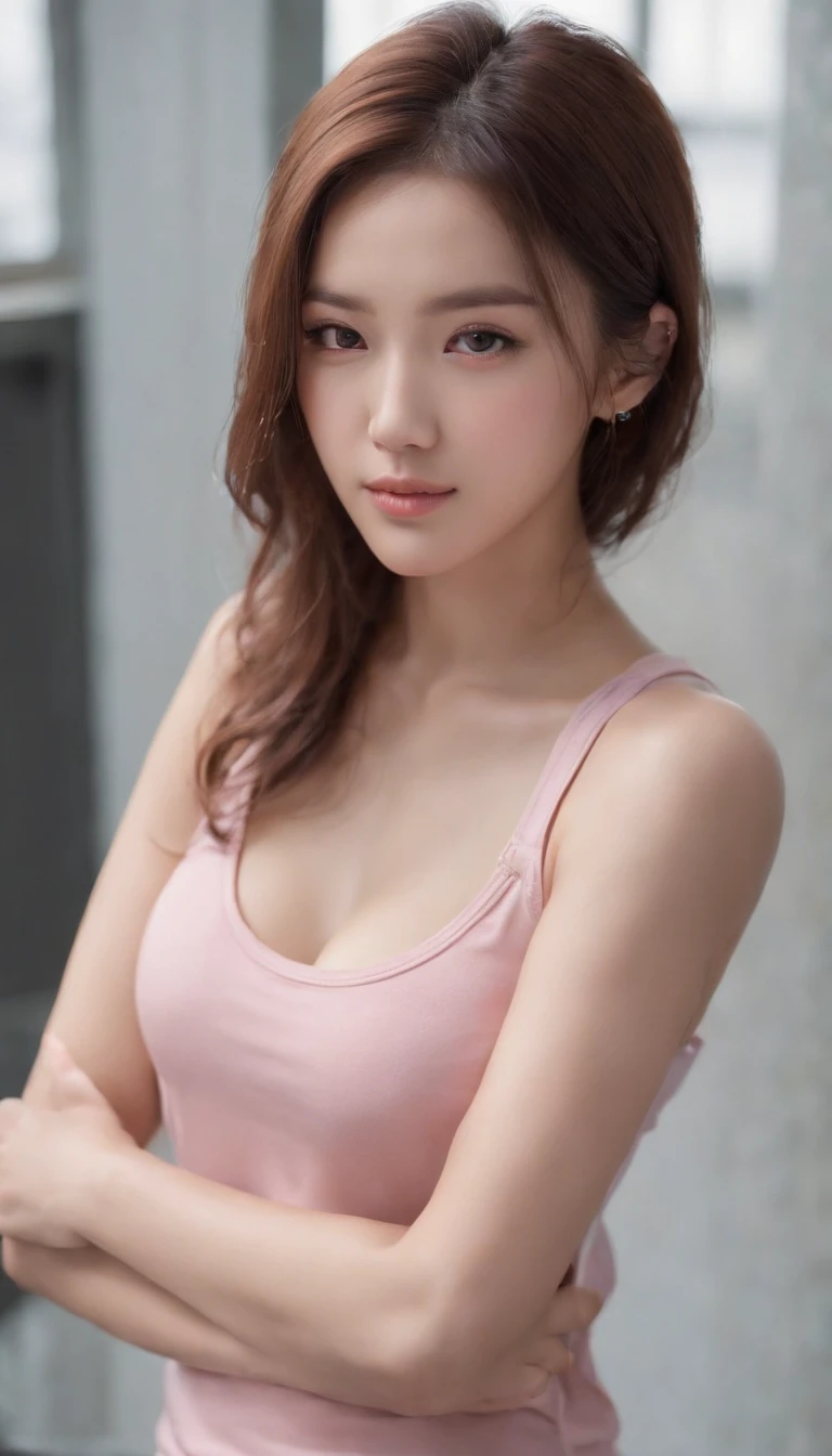 Beautuful Women、18year old 、body shot、Pastel Camisole