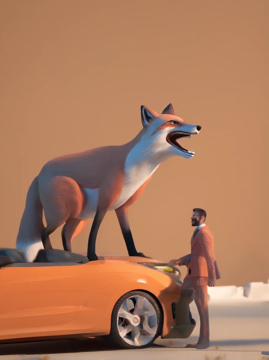 Fox and Man Merge
