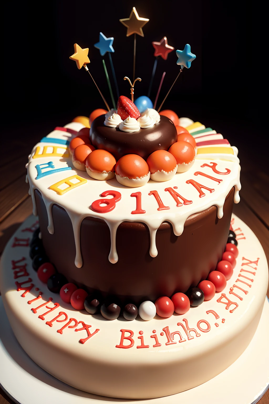 This elaborate birthday cake，It means our deep blessing and respect for you。