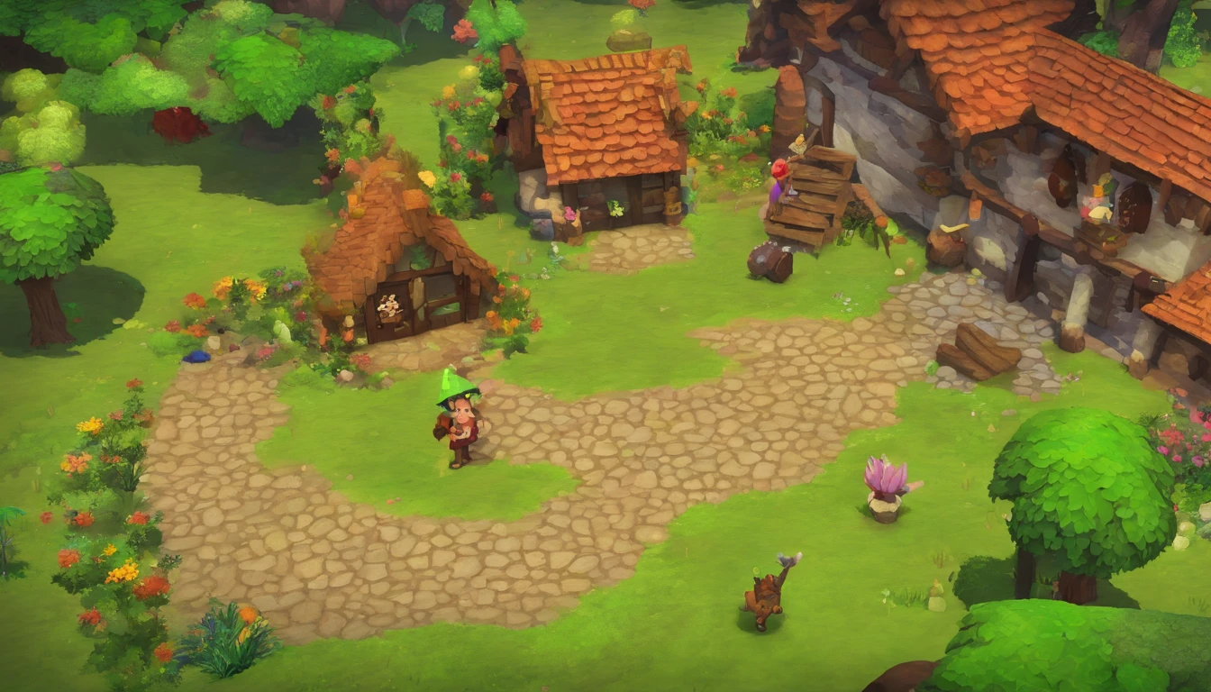 casa feita de doces no meio da floresta