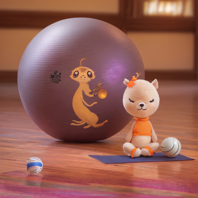 Yoga Big Ball 32K,Phoenix fairy yoga big ball realm, Chance encounter with Liu Hanshu,tmasterpiece, Better quality, Still photography,muppet,There are terriers,Linen coarse cloth yoga ball with puppet yoga ball,The image of the yoga bulb animal is super vivid and cute,sprout,intelligent,Crayon texture light doll,200 Creativity,depth of fields,Yoga ball with orange-red yoga ball