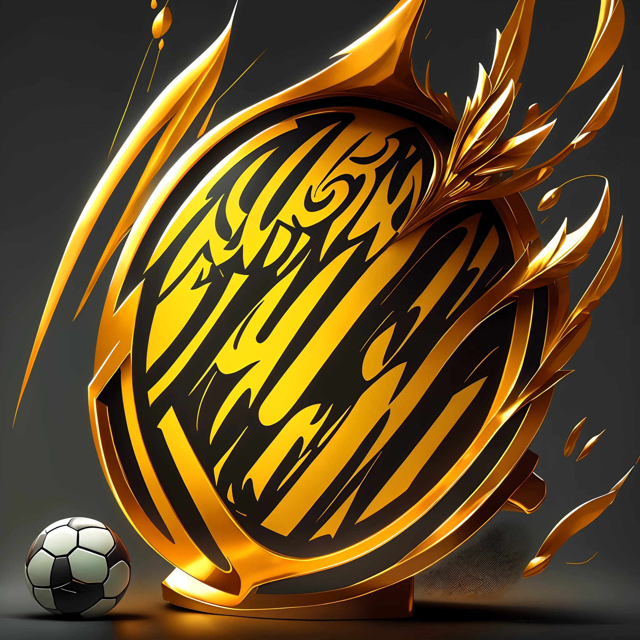 Logotipo chamativo (em preto e laranara um campeonato de futebom com o nome "Avaré Super Cup"