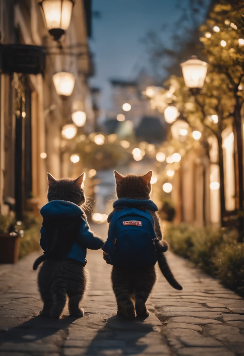 season for autumn、I have two little kittens, a cute little cat, cute kittens, Cutest, Incredibly cute, Adorable and cute, And cute and lovely. They are walking down the street with backpacks, Walking together, commute, Proudly walk down the street, And the cat is walking. They are cute in the style of 🍂 and 🍁, Adorable and cute, Cute and adorable, oh, nice and cute. They are known as real-life Tom and Jerry.Wear warm clothes、muffler、coat、Godzilla Costume Pajamas、Godzilla Costume Pajamas、Godzilla Costume Pajamas、Godzilla Costume Pajamas、Godzilla Costume Pajamas