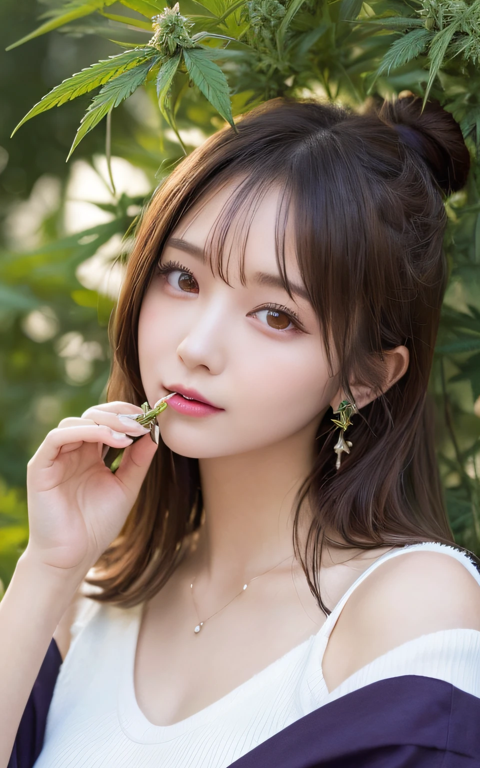 masutepiece, Best Quality, Illustration, Ultra-detailed, finely detail, hight resolution, 8K Wallpaper, Perfect dynamic composition, Beautiful detailed eyes, Doctor's attire,Bob Hair, mid-chest, Natural Color Lip, Random and sexy poses,Smile,20 years girl、Colossal tits、Examination room、stethoscope,There was a woman sitting on a cloud in the sky, Buatigarh,cloud goddess, dreamy illustration, girl clouds, lie on white clouds fairyland, White cloud hair, jen bartel, Clouds. Fantasy, Dreamy clouds, concept-art ,dreamlike digital painting、Alafed poster of women wearing purple smoke and green flames, Ethereal and ghostly atmosphere, Ethereal!!!, a stunning young ethereal figure, An ethereal curtain that flows infinitely, Spirits covered with curtains, ghostly forms, irridescent ghostly, ethereal stills, Ghostly figures, white glowing aura, Ethereal essence, ethereal fantasy, Ethereal!!!!!!!, Ghost smoke、Dispensary、Treat yourself、Endocannabinoid System、Take a dose of cannabis every morning、holding a bong in hand、(Super Detail CG Unity 8k Wallpapers:1.5),<(masterpiece:1.5), (Top image quality:1.7), high-resolution illustrations, (Eye of detail and face of detail:1.3), (detaile:1.3, top-quality, (ultra-detailliert), (extremely delicate and beautiful), (illustratio), (Painterly),(masterpiece:1.5),ciinematic light,dynamic ungle,floating,foco nítido,(2D:1.7), (Top image quality:1.3),(illustratio:1.1),((dishevled hair:1.2),(beautiful finely detailed eyes:1.1),(Movie Light:1.1)、(marijuana goddess:1.2)、(cannabis goddess:1.2)、(ganja goddess:1.2)、(weed goddess:1.2)、(hemp goddess:1.2)、(Marijuana leaf piercings:1.2)、(Beautiful japanese girl)、Sexy in traditional Japan kimono、Curvy body type、voluptuous figure、Curvy body type、fat figure、large full breasts、large boob、((full_Body_Portrait))、(Japan Art and Culture)、Marijuana background cannabis dried flowers Delicately drawn big bulging glowing cannabis,A smile surrounded by upscale marijuana that highlights the beauty and uniqueness of the plant((of the highest quality, 8K, masutepiece: 1.3)), Beautiful woman, 1 woman, Big: 1.3, Slender figure: 1.1, Toned abs, dark brown hair, Wet body, hyperdetailed face, Detailed lips, Detailed eyes, Double eyelids,Blonde Mesh、Wanren、((Full-length photo)), ((Cannabis leaves)), (((Umbilical piercing of hemp flowers and leaves))), Eye shadow makeup, Sunny days!, Makeup for sunny days, 8 K, ((slight shine along the contour,)), ((Backglow along the contour)), ((neon light))Cannabis design for the head, cute artwork, cute cartoon, _Character, cute character, cute character, , so cute, , Cute anthropomorphic cannabis、Cartoon green monster sitting with cannabis on the ground, Cute character design, Cute little cannabis, Cute little purple cannabis, adorable glowing creature,、Adorable creatures, portrait of a cute monster, Cute cannabis creatures, Marijuana Monster Character Design, cute toy, Cannabis plush toys, fluffy green belly and red eyes,,(Purple background 1:3 ),Cute detailed digital art exhaling smoke from mouth、Adorable Digital Painting、Cute digital art、Cute anthropomorphic cannabis、cute 3d render、beautiful digital works of art、Sleepy look with animal eyelids half closed in a dream、half-open eyes、Red-eyed eyes、Cute cannabis creatures、There are cute animals logo web design cannabis、intergalactic、Manteau blanc、It should be a happy atmosphere、CBD、time Calm clinic、Marijuana – Color Art 4K,go SUI,Magical water pipebons and rolling papers surrounded by cannabis buds in a smoking environment are placed around Describe your image of the most beautiful and hardy cannabis plantation in the world