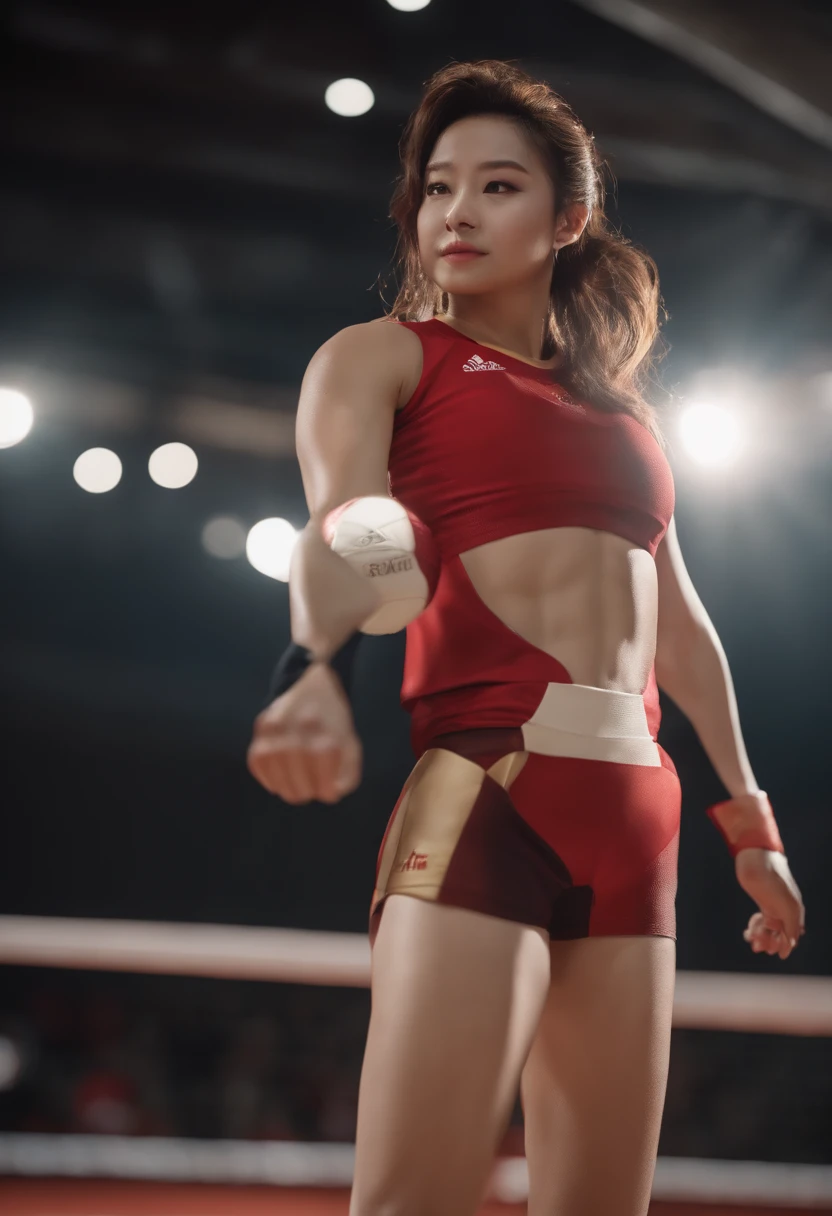 ((tmasterpiece, best qualtiy)),A highly detailed,8K,Realistic focus,intricate-detail,Big Chinese Girl,female volleyball player,Volleyball uniform,Red bloomers,(((Wearing the number 9 shirt))),Kneepads,Over knee socks,(((Indoor arena background))),A tall man,long legged,poneyTail,Sticking Out Your Crotch,Cameltoe,cocked ass,(((Little Breast))),white tit,Lifting clothes,Revealing breasts,Look at the chest,toView ,pubick hair,thick pubic hair,View pubic hair,Robust body,Sexy and durable,Detailed abs,Detailed muscle lines,teats,dynamicposes,Greasy body,sweating body,Normal body shape,Normal face,normal hands,frontage,fully body photo,tall image,Look from the bottom up,look from down,Low angle full shot、Ground Level Shots、From below、