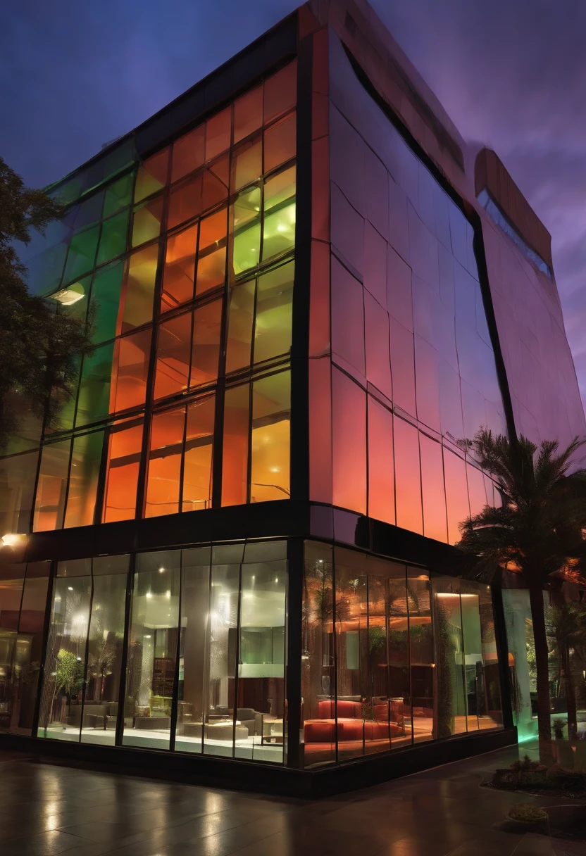 Create a Mirrored Office Building From the Front