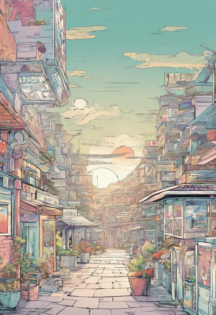 manga style, comic, screen tone