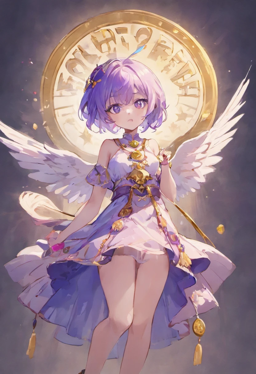 White background. 1 purple bird holding a coin. Full body, watercolor, all details, 3d, highest standard quality