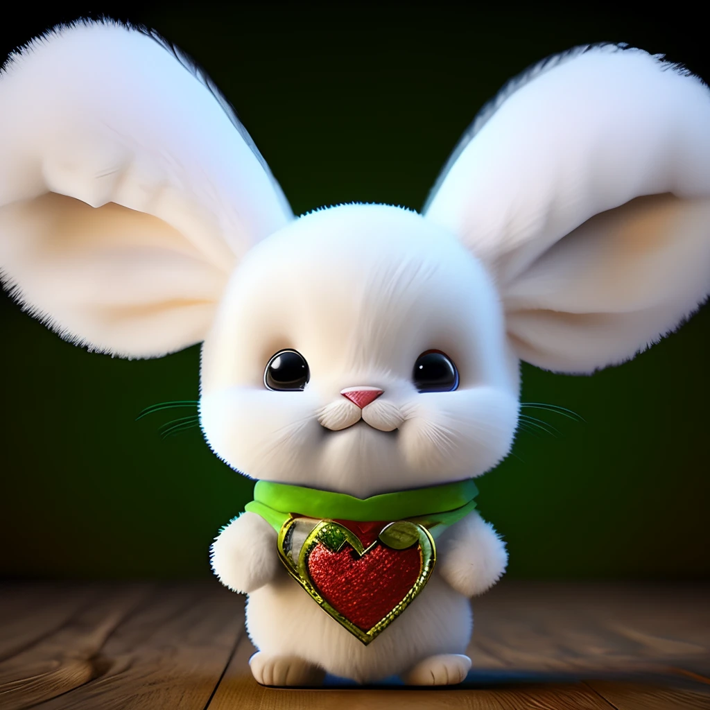 super bunny com $ On his chest and dollar bills in his hands