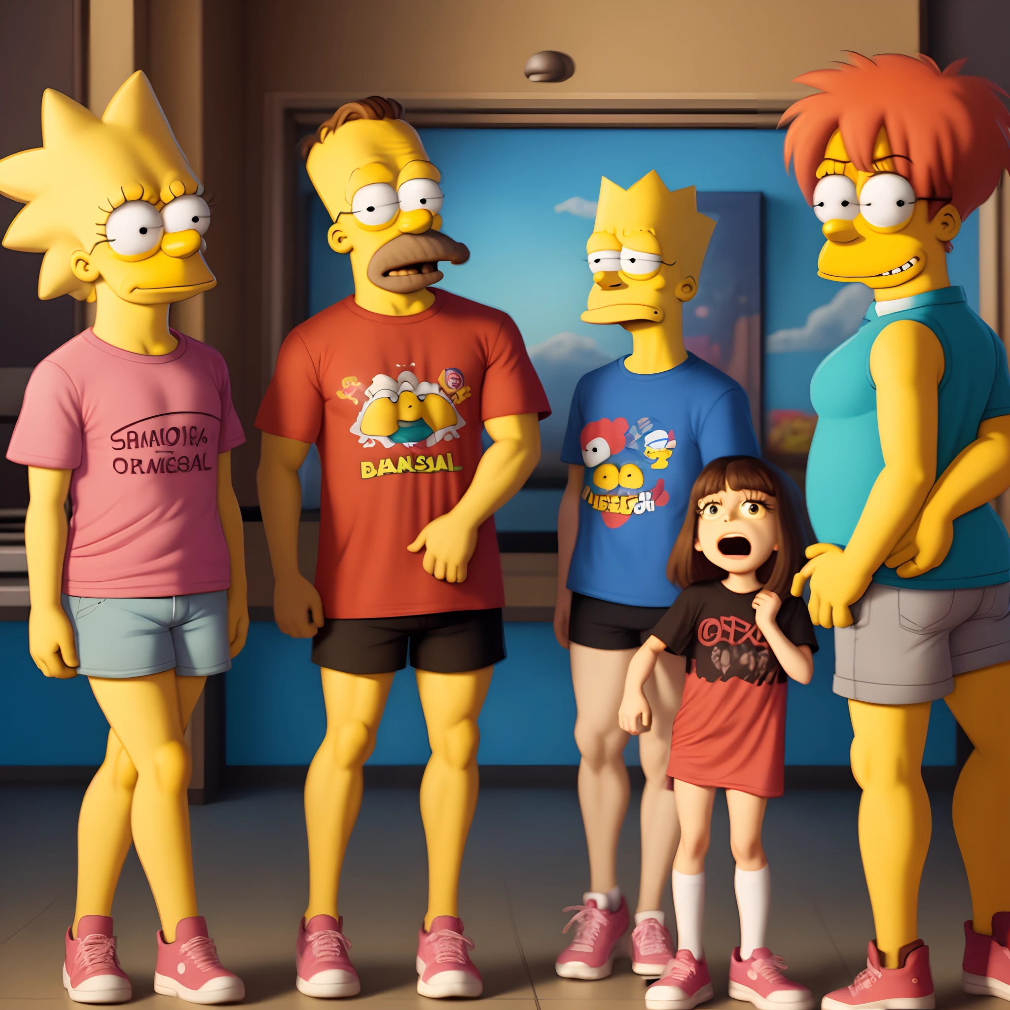 Os Simpsons com a camisa do barcelona