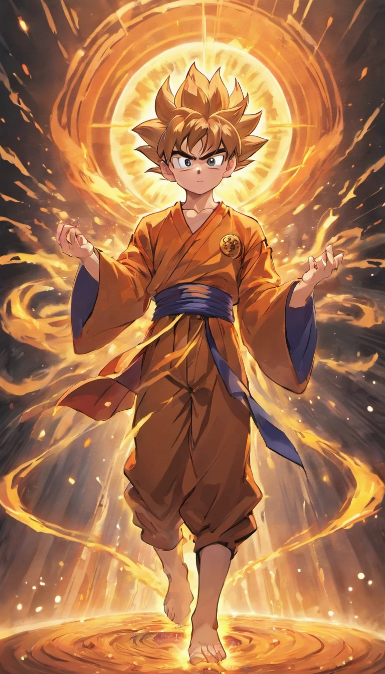 Son Goku, Fight over Buddha, Shining with God's eyes, Black monkey hair, Dexterous hands, Strong body, Golden chain mail, Fire-red cloak, Golden Hoop Stick, Clouds and rain, Courage and strength, Wisdom and compassion, heroic fighter, Smart and kind, Weak protection, Brave the odds, Fighting spirit, Represents courage、Smart and kind