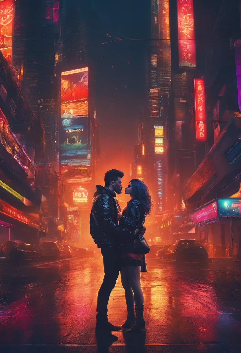 Masterpiece, Superb Clothing, (illustration), ((2 people)), ((Handsome young couple kissing and hugging), (Russian Mill Style), Fashion, Leather jacket, (Long hair), (cheerfulness), (White skin), (dark circles), Handsome, Party, toasting, Uptrend, dark gray,, Close up, (Grand background), (Chiaroscuro)), Fine face in detail, Facial details, Cinematic lighting, (Depth of field), hyper HD, (Upper body), Black background