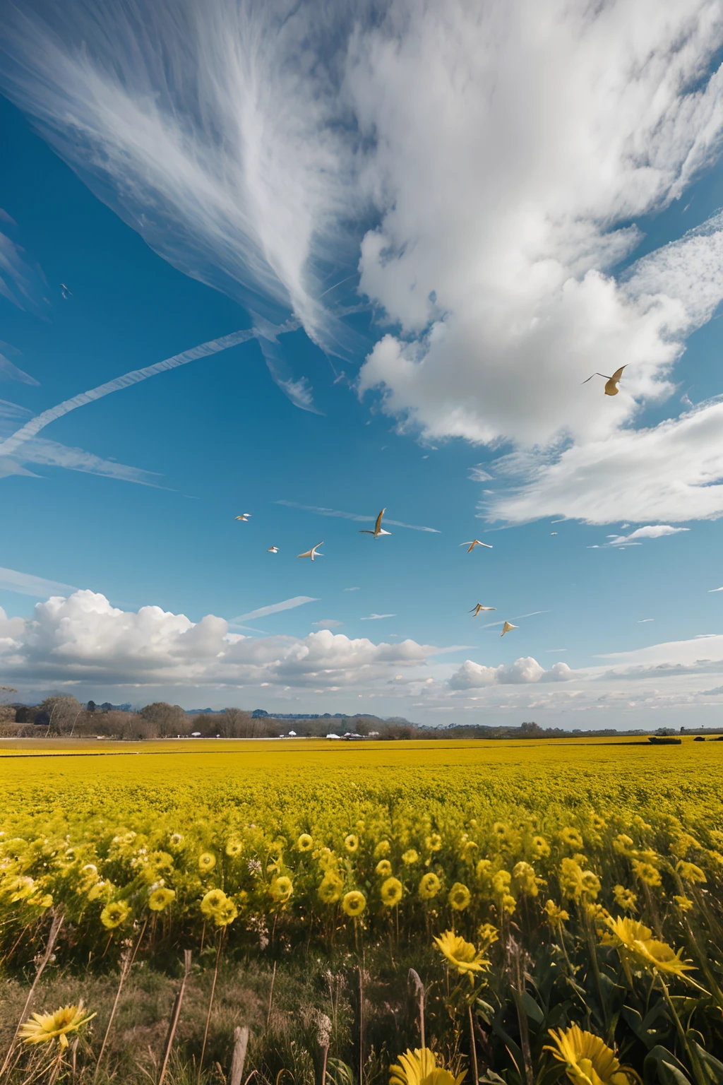 Biyuntian,Yellow flower land,The westerly wind is tight,North geese fly south