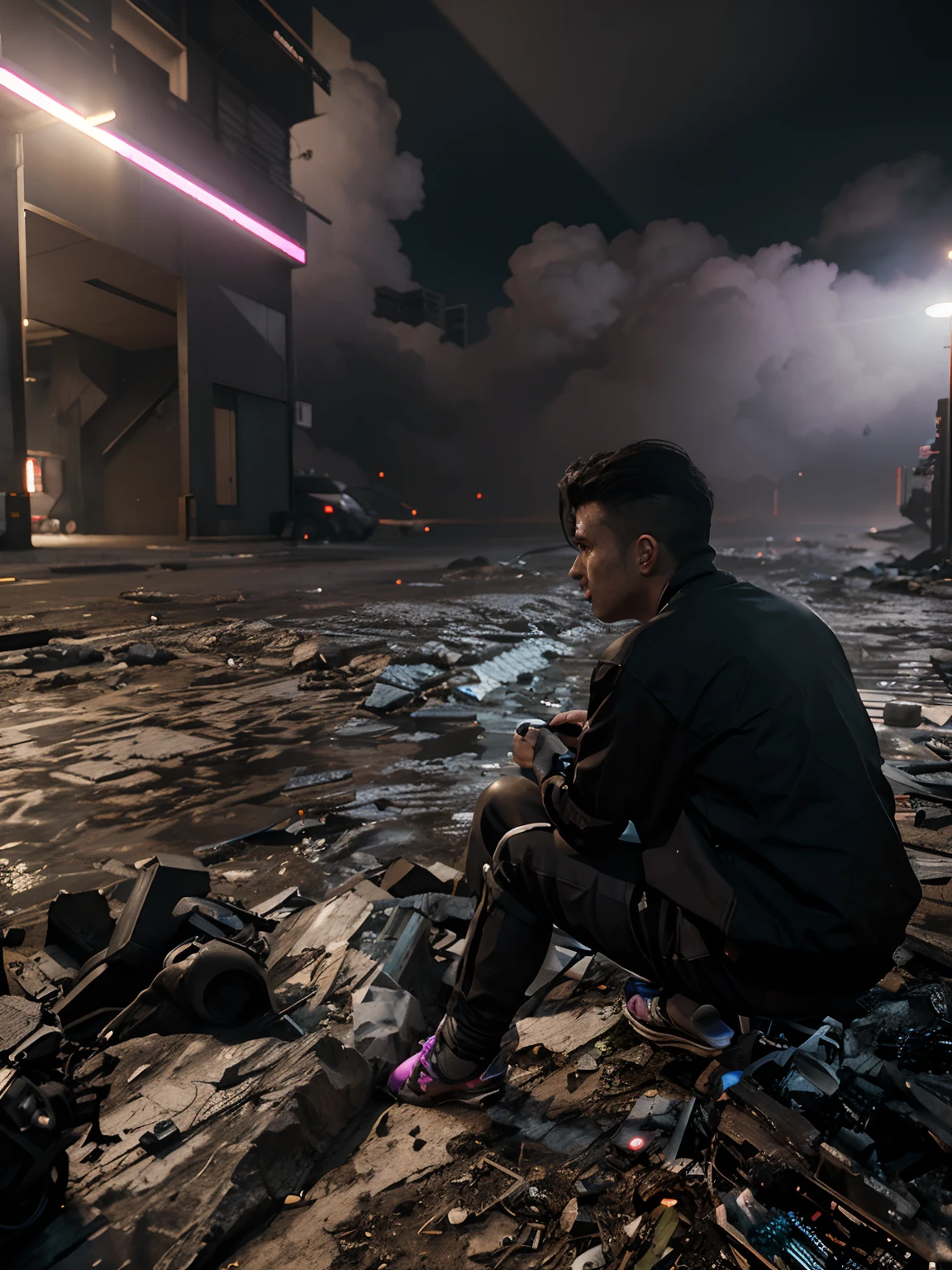 Convert into realistic cyberpunk style