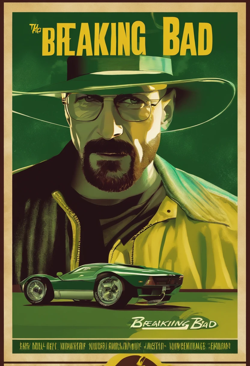 Make a realistic PlayStation game case of a video game from the Breaking Bad series. The text "breaking bad" and the PlayStation logo must appear on the poster