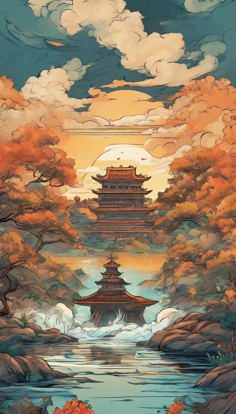 Estilo Porcelana,中景 the scene is,The Taoist samurai was faced with a huge, Transparent Water Tiger,Holding out your hands,long messy hair,efeito de brilho,hyper-realistic,Ultra foto Realsisim,Chinese Colorful Ink Style,prata,Discoloration,mancha,Inky,8k,super-fino,Alta Quaridade,renderizador OC