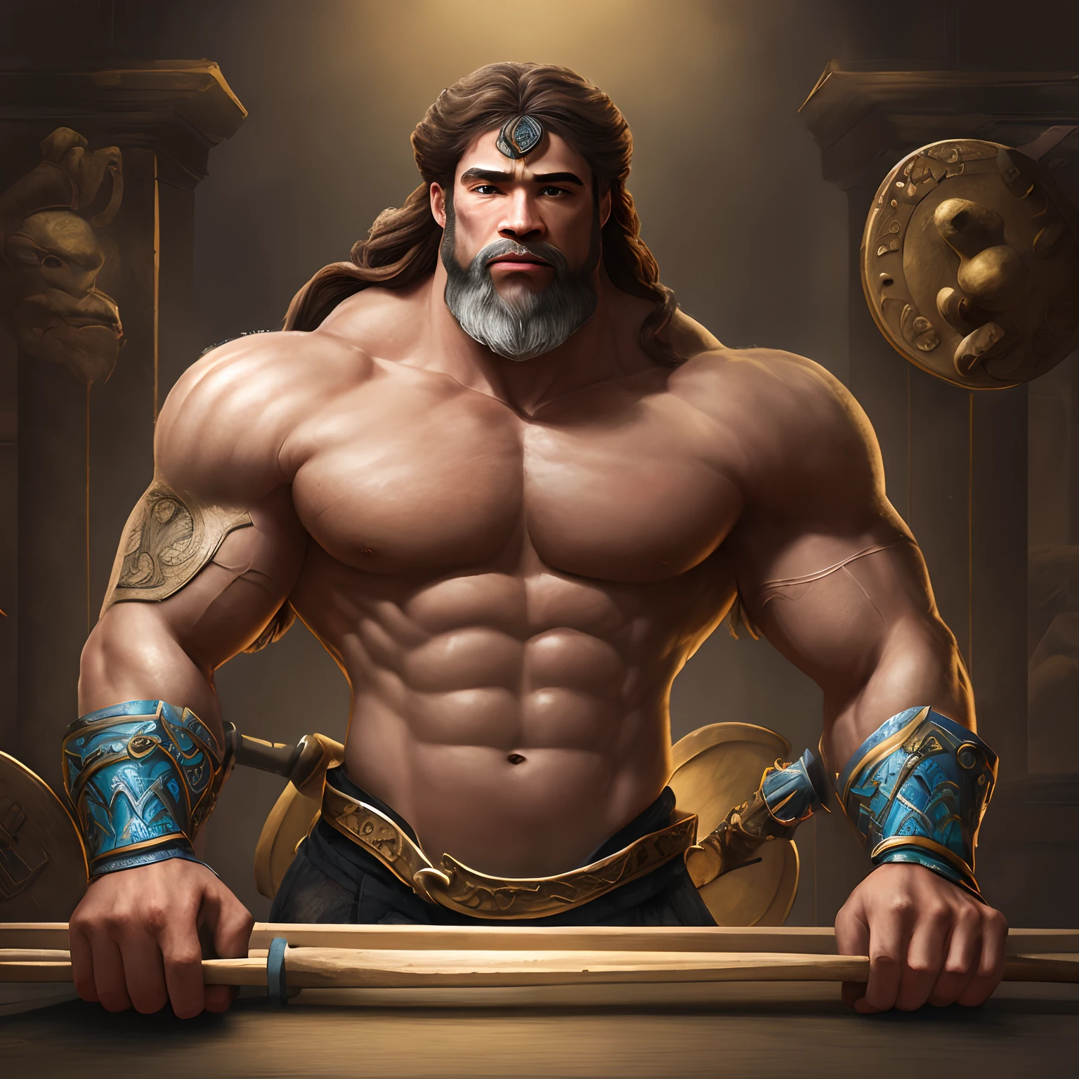 Create realistic artwork featuring all 12 labors of Hercules