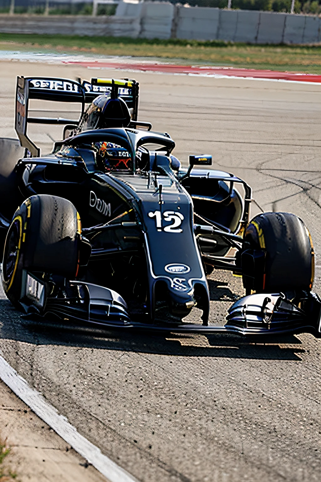 Show the evolution of the formula 1 cars regarding down drag