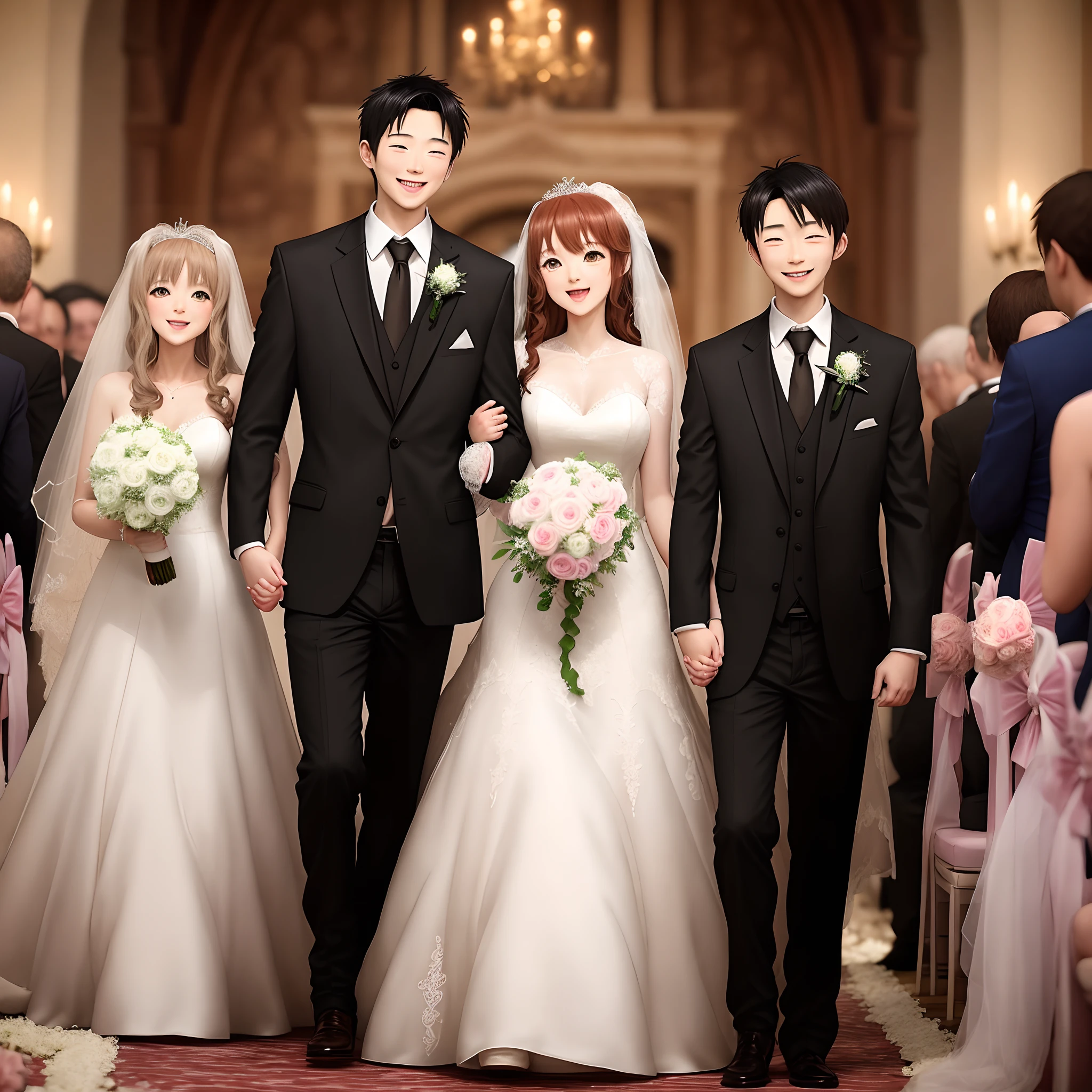 Anime wedding couple