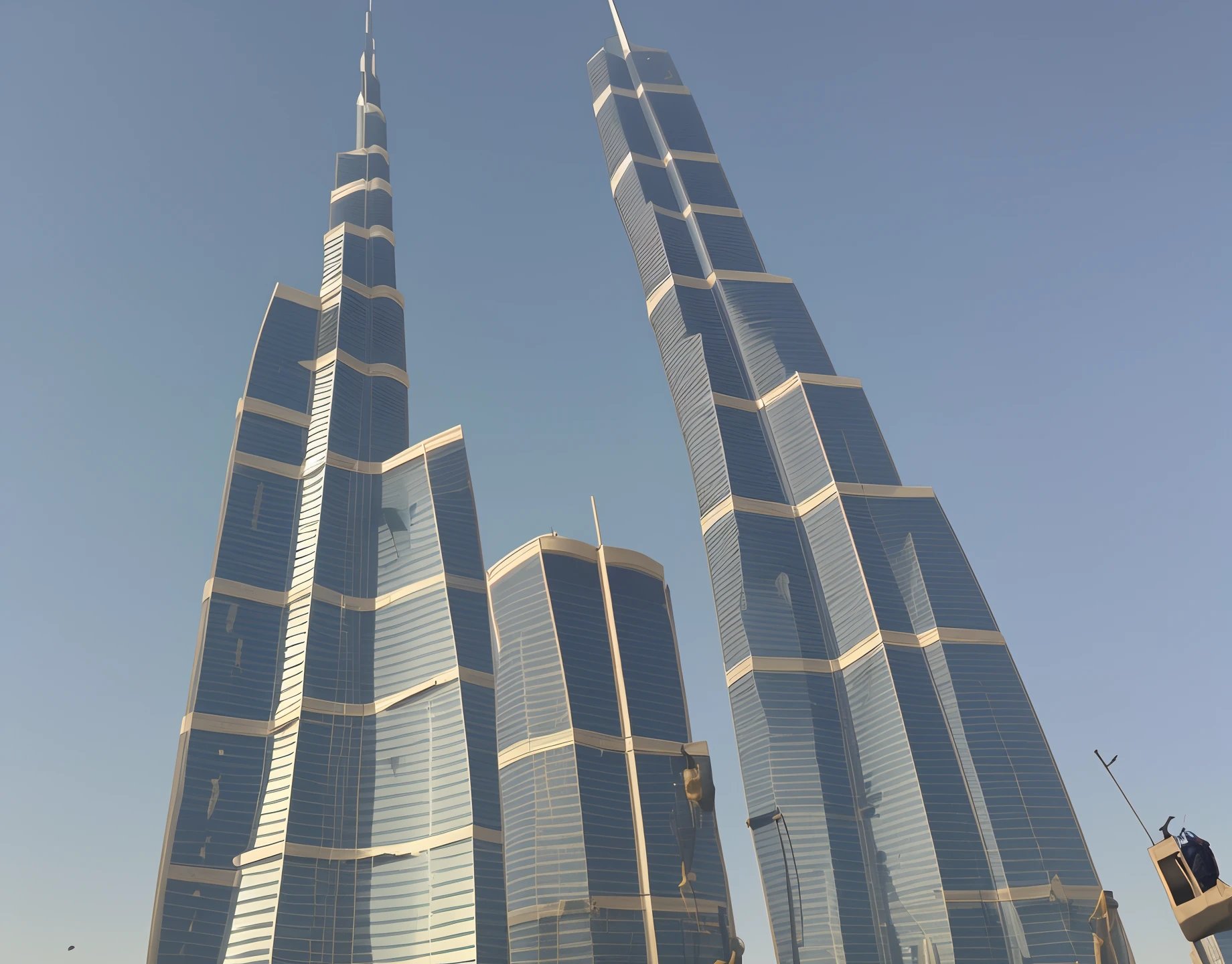Um asfalto chegando no burj khalifa
