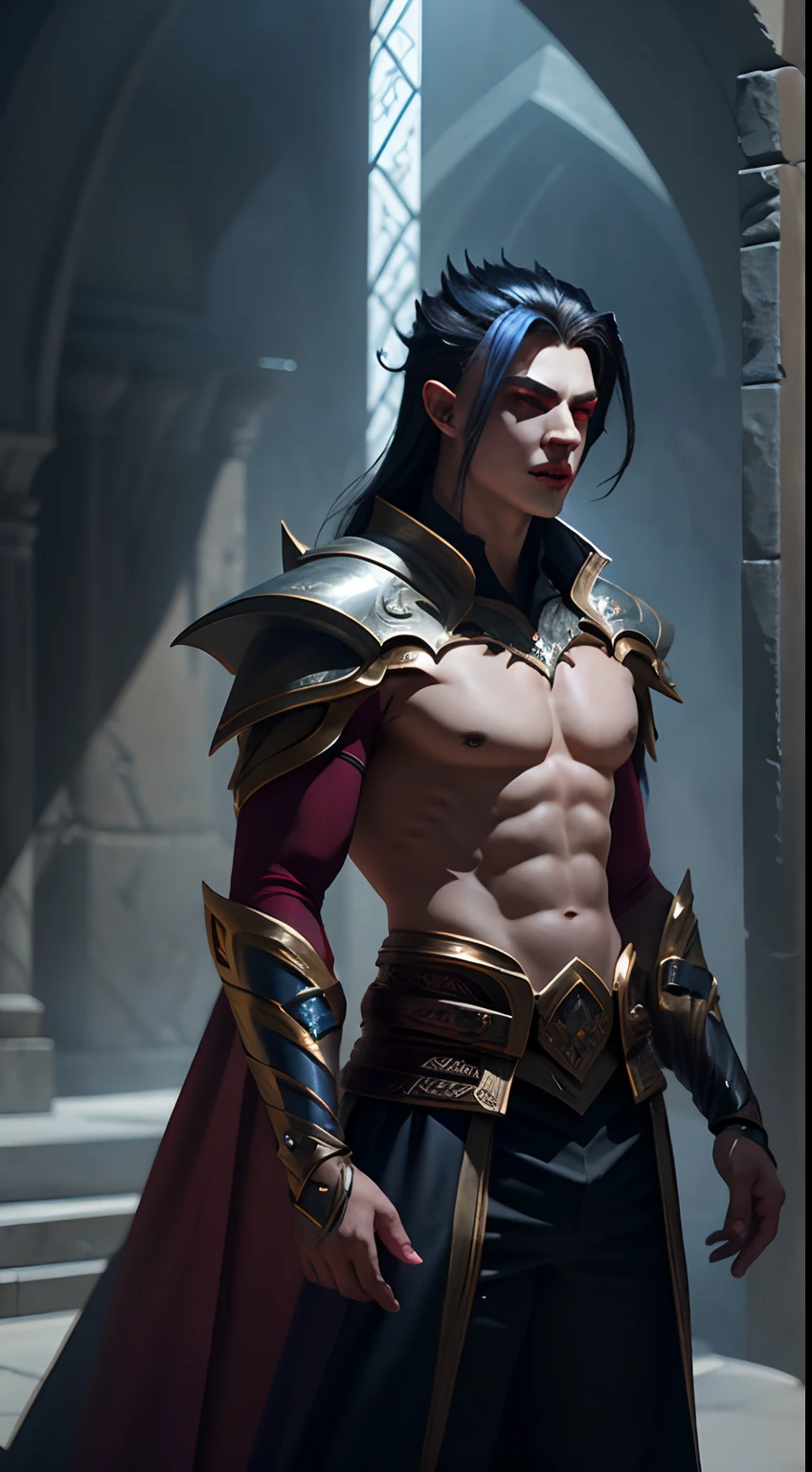 "Casimir Art's depiction of a male vampire from the clan of Bani Hakim was both unique and visually stunning. The details on the vampire's features and clothing were rendered in a way that captured the essence of the character and the G-Art Style Lollian by Yang J."