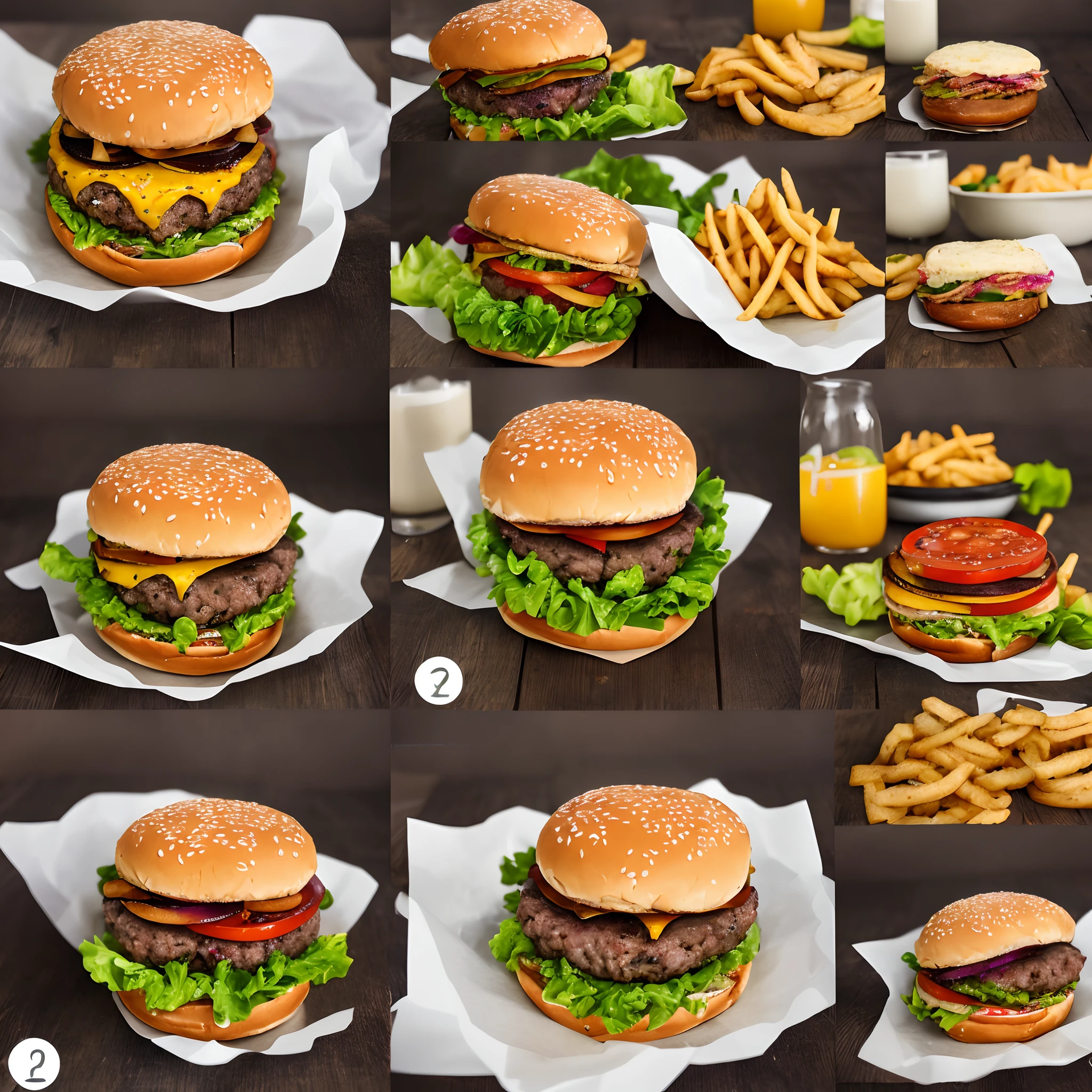 Create a video assembling a yummy realistic burger with a NortWest logo