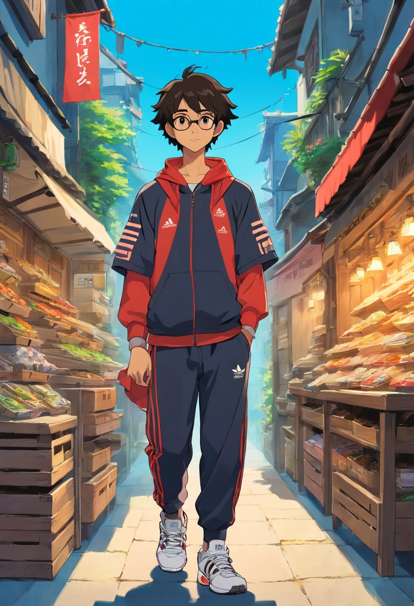 homem negro com roupas da adidas