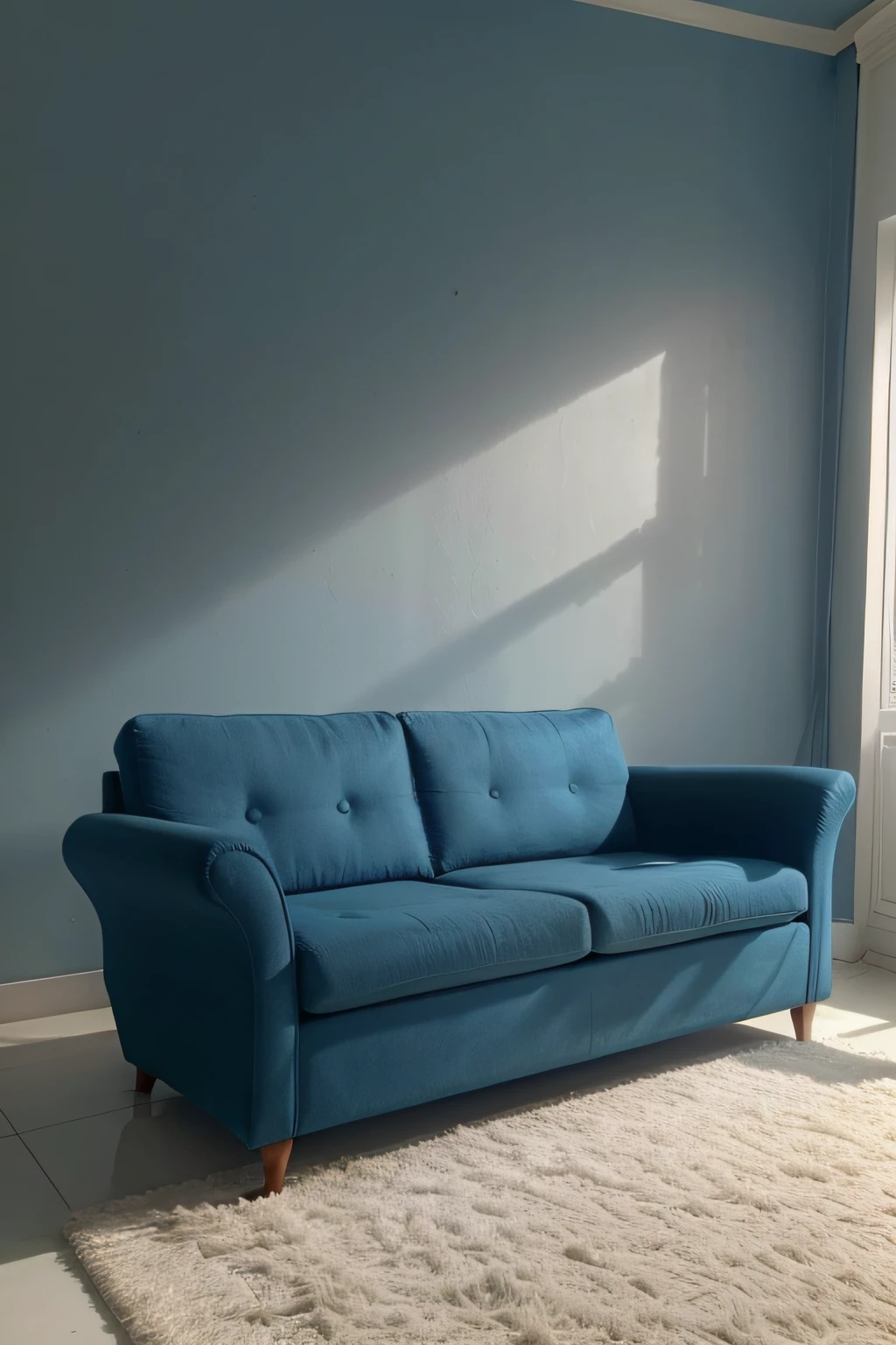 I would like to create a sofa in the model of a divan in shades of blue, mais usado para os seguimentos de psicologia e psicanalise