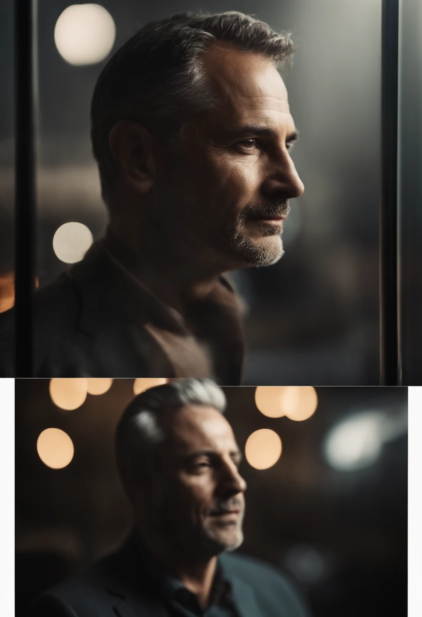 retrato de um homem de 40 anos moderno